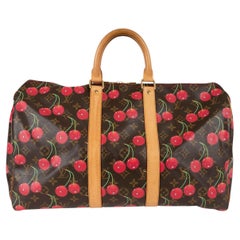 Sac de voyage Keepall 45 Louis Vuitton x Murakami 2005, motif Monogram Cerises