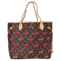 Louis Vuitton x Murakami 2025 Neverfull MM Tote Cerises Pochette