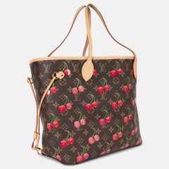 Louis Vuitton x Murakami 2025 Neverfull MM Tote Cerises Pochette