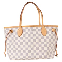 Louis Vuitton Neverfull PM Tote Damier Azur Beige