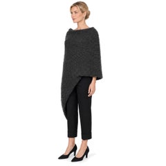 Jersey poncho de cachemira «Raini» de THE ROW, color carbón, tallas M/L, M