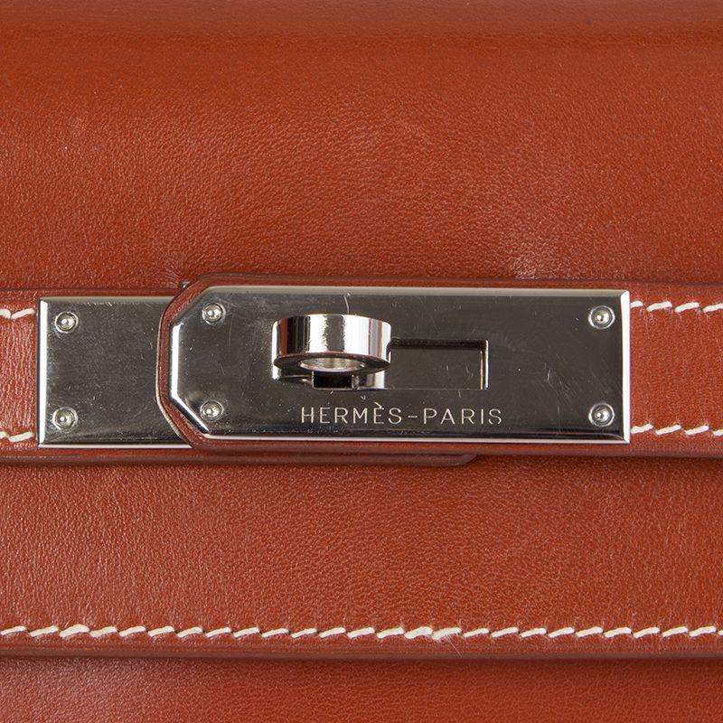 HERMES Brique red Box KELLY II 35 SELLIER Bag In Excellent Condition In Zürich, CH