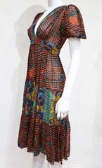 Ossie Clark chiffon summer dress with print by Celia Birtwell, c. 1970s
