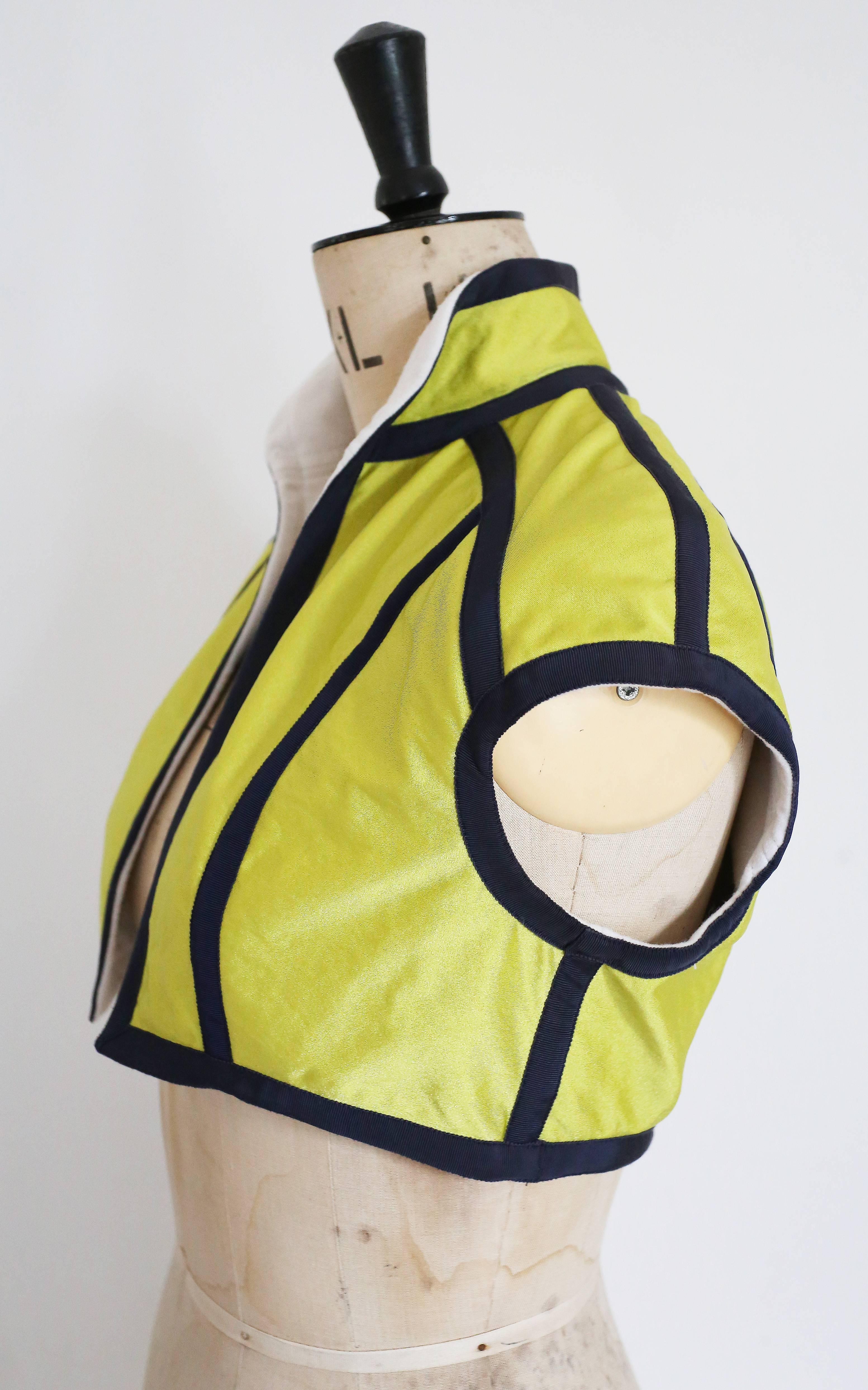 John Galliano tennis ball cropped bolero jacket, AW 1990 In Excellent Condition In London, GB