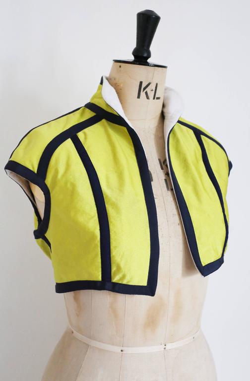 John Galliano tennis ball cropped bolero jacket, AW 1990 at 1stDibs