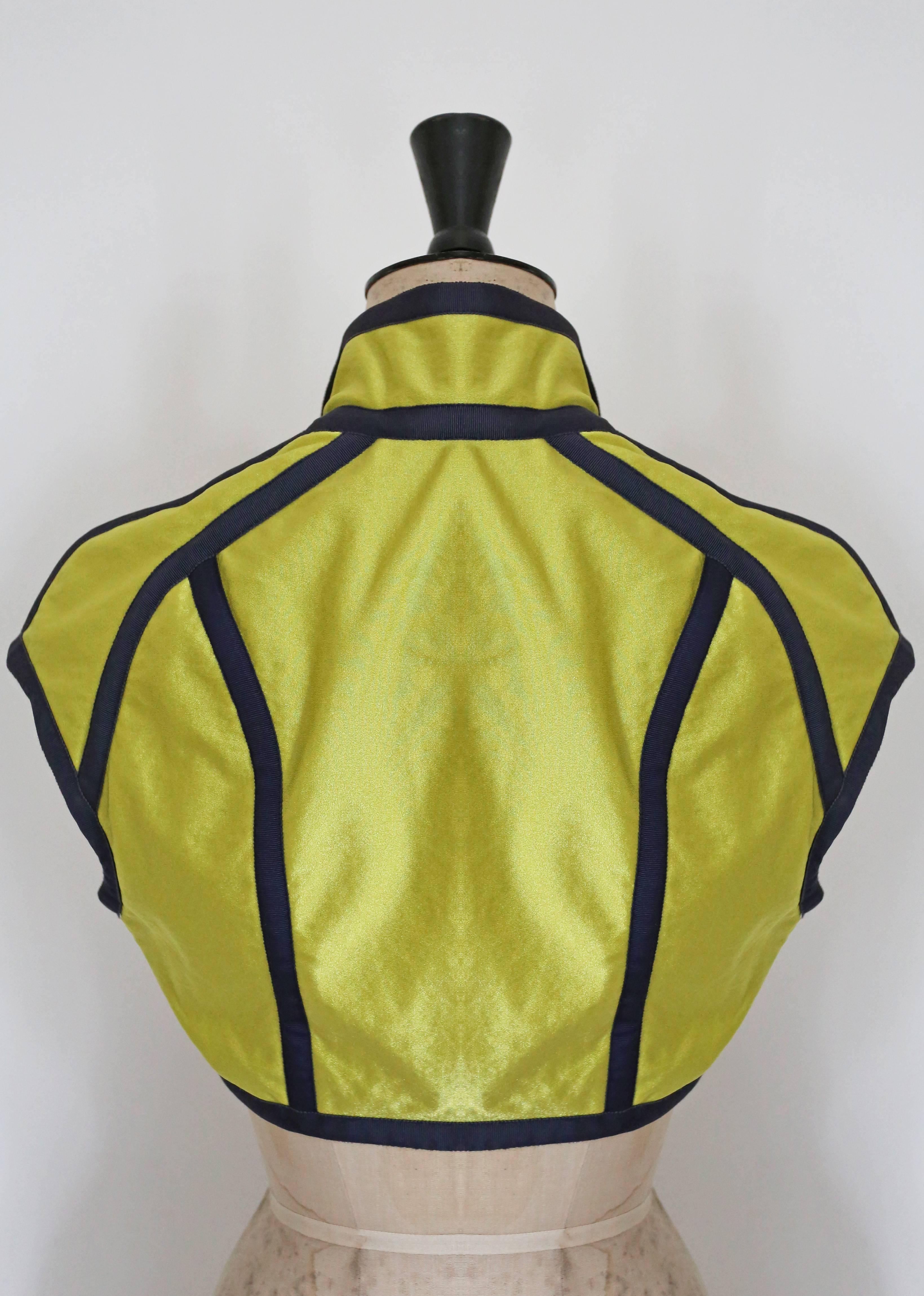 John Galliano tennis ball cropped bolero jacket, AW 1990 1