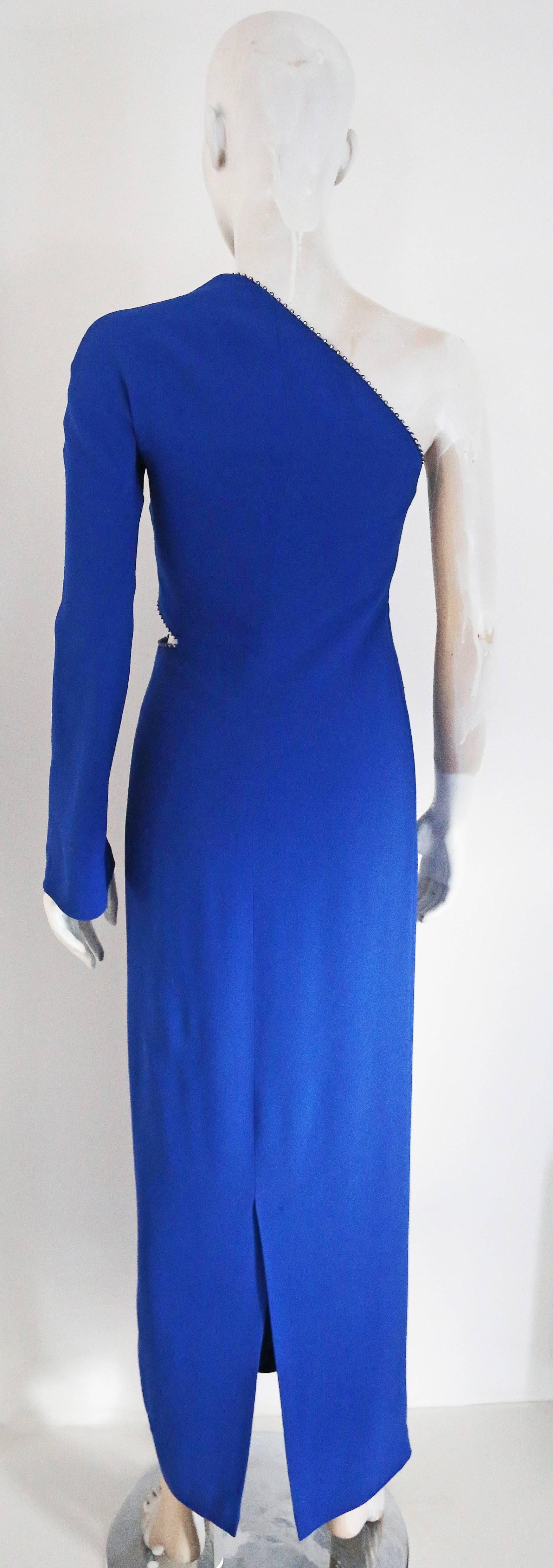 Krizia asymmetric evening dress with zip cut outs, c. 1970s In Excellent Condition In London, GB