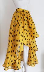 Yves Saint Laurent silk organza flamenco wrap skirt, c. 1970s