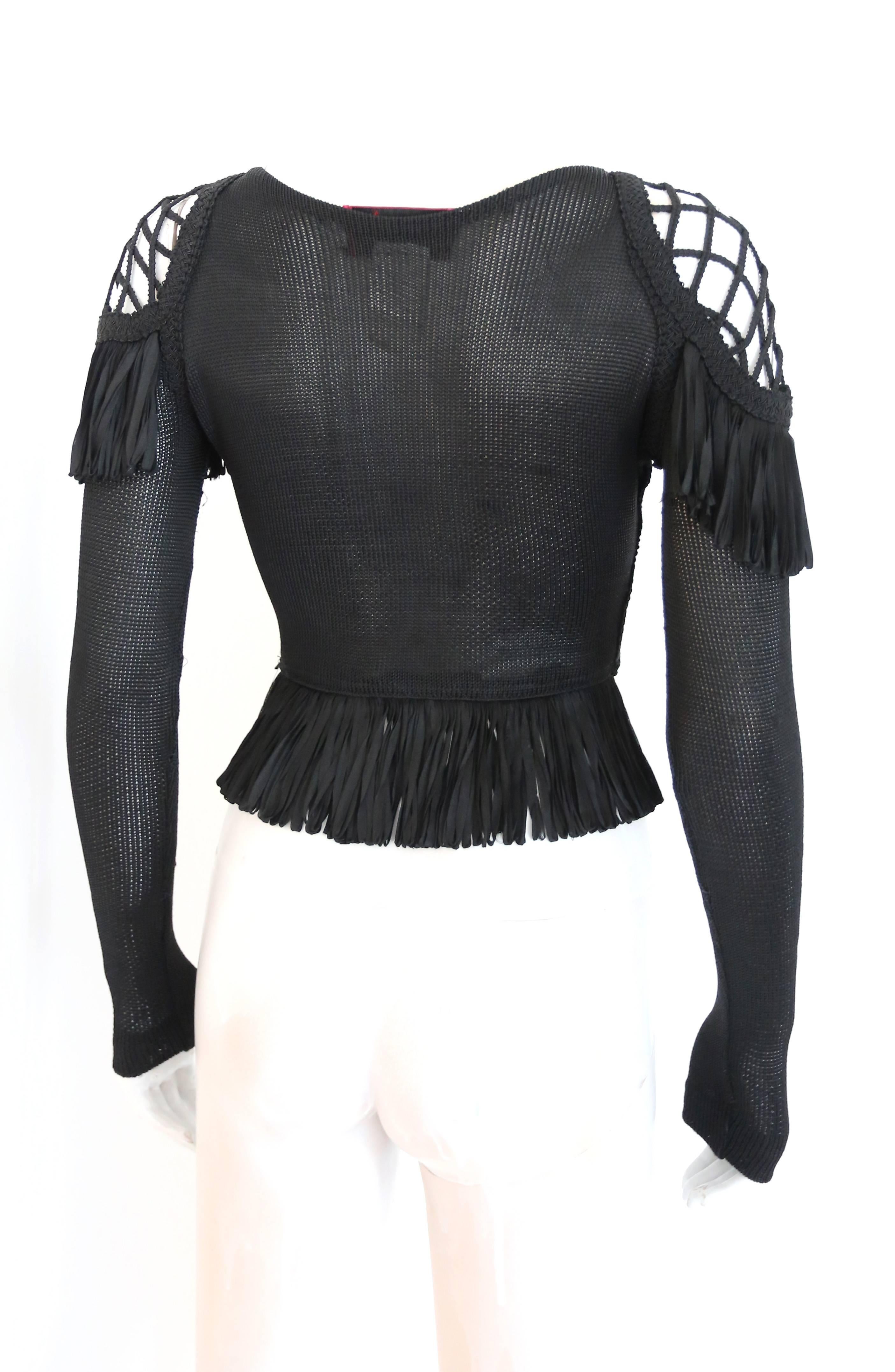 Christian Lacroix knitted caged evening sweater, c. 1990s In Excellent Condition In London, GB