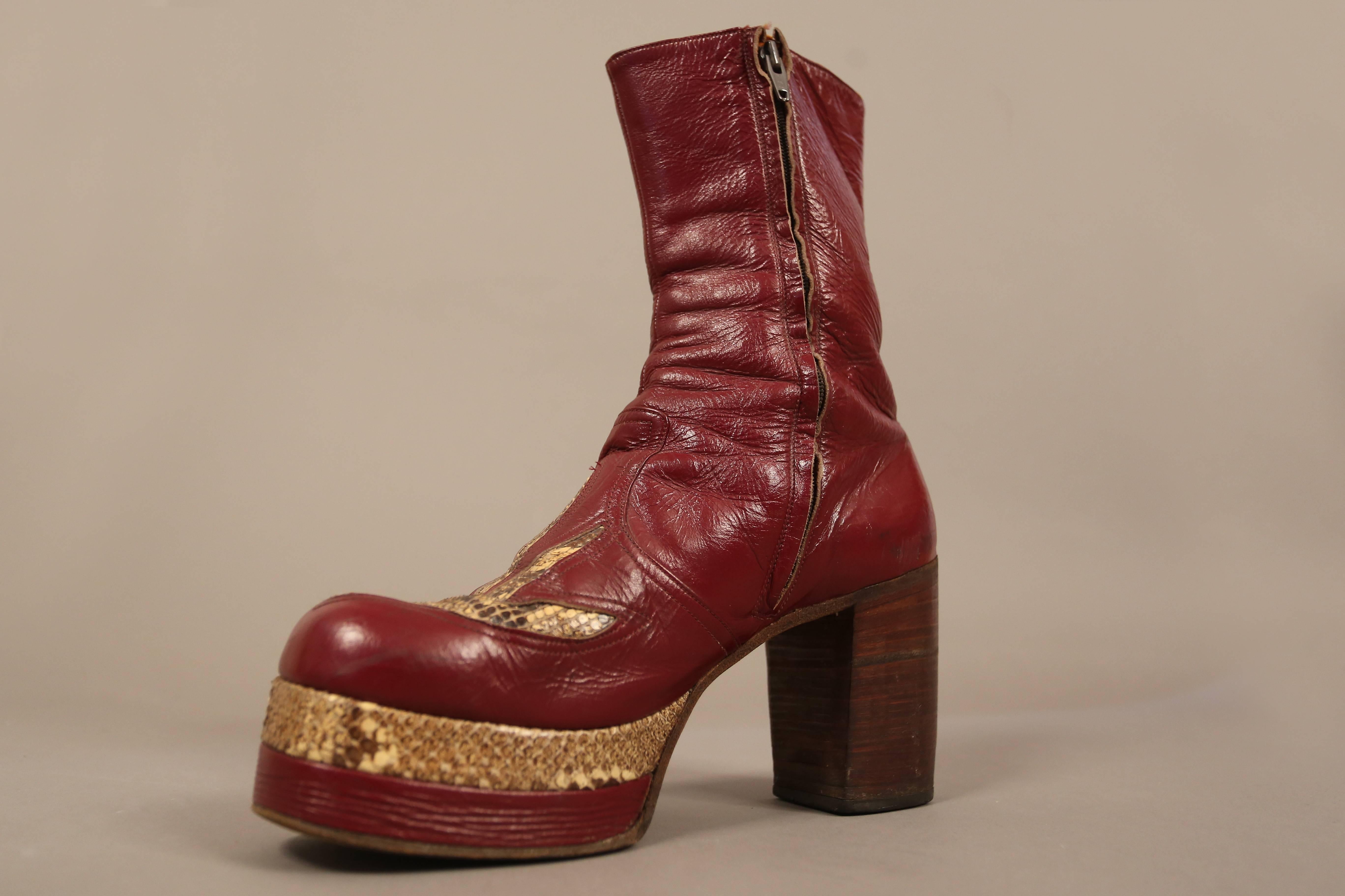1970's mens platform boots