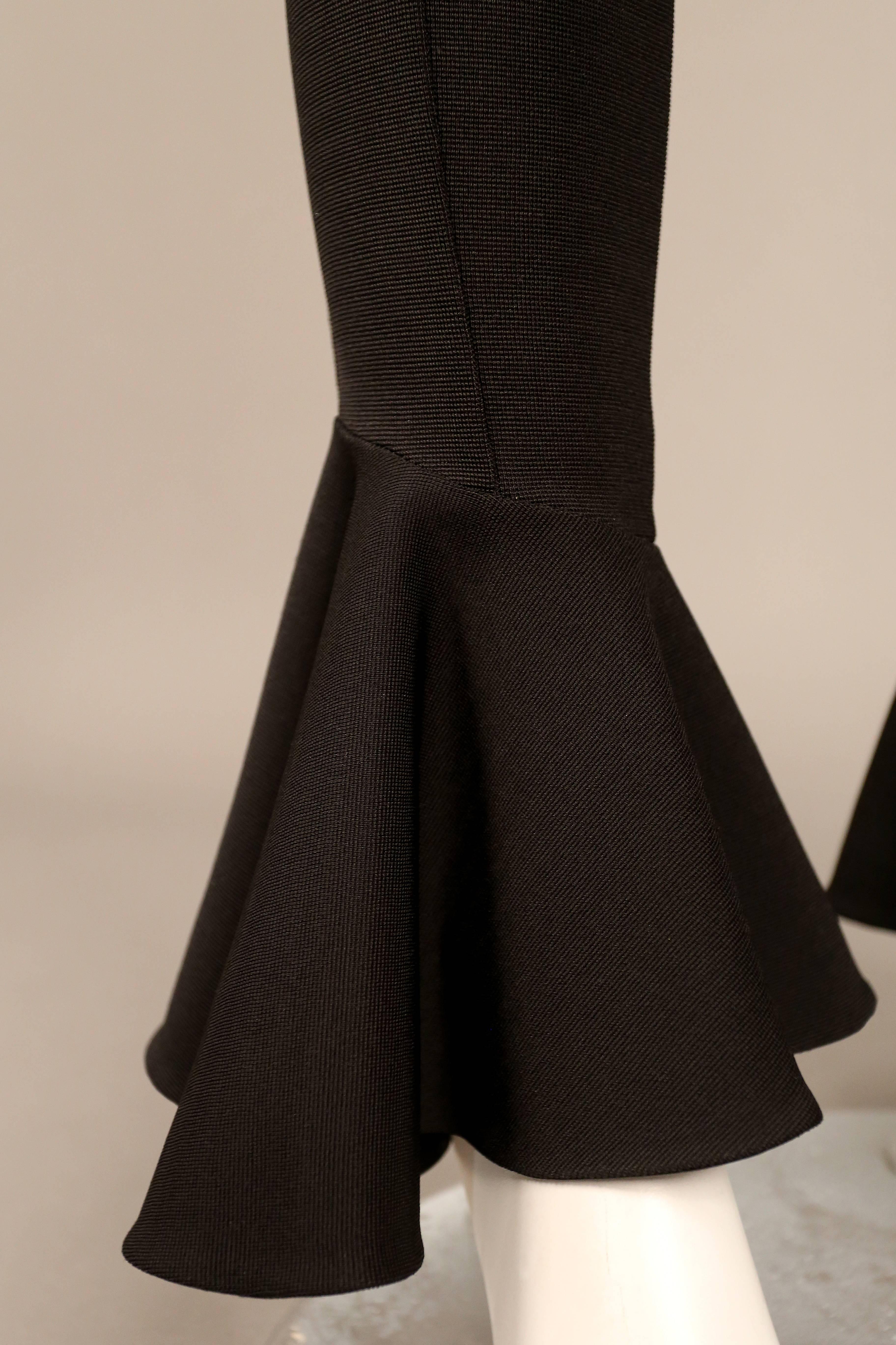 Women's Gianni Versace black spandex flared jumpsuit, C. 1990s