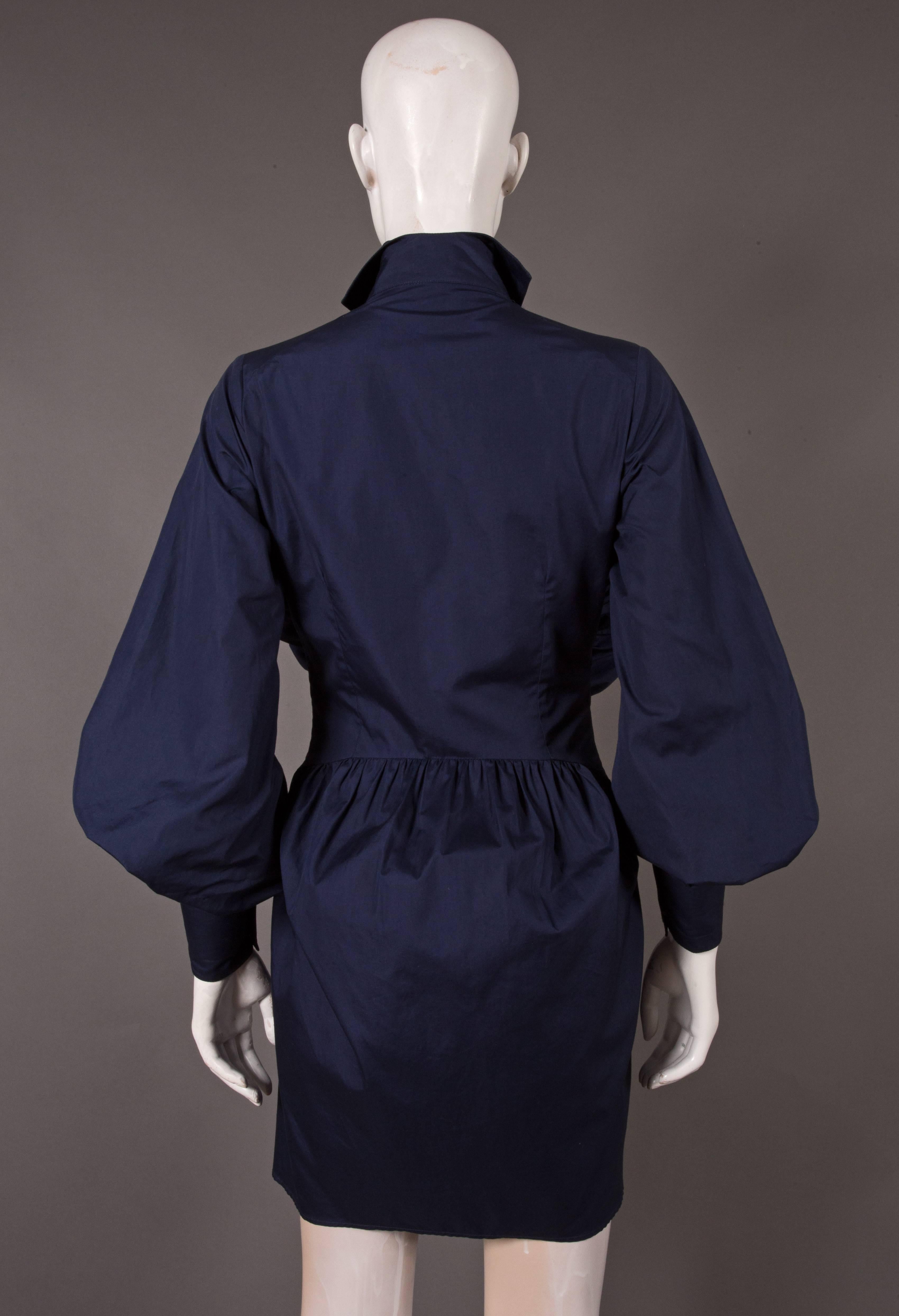 Vivienne Westwood bustle shirt dress, C. 1990s In Excellent Condition In London, GB