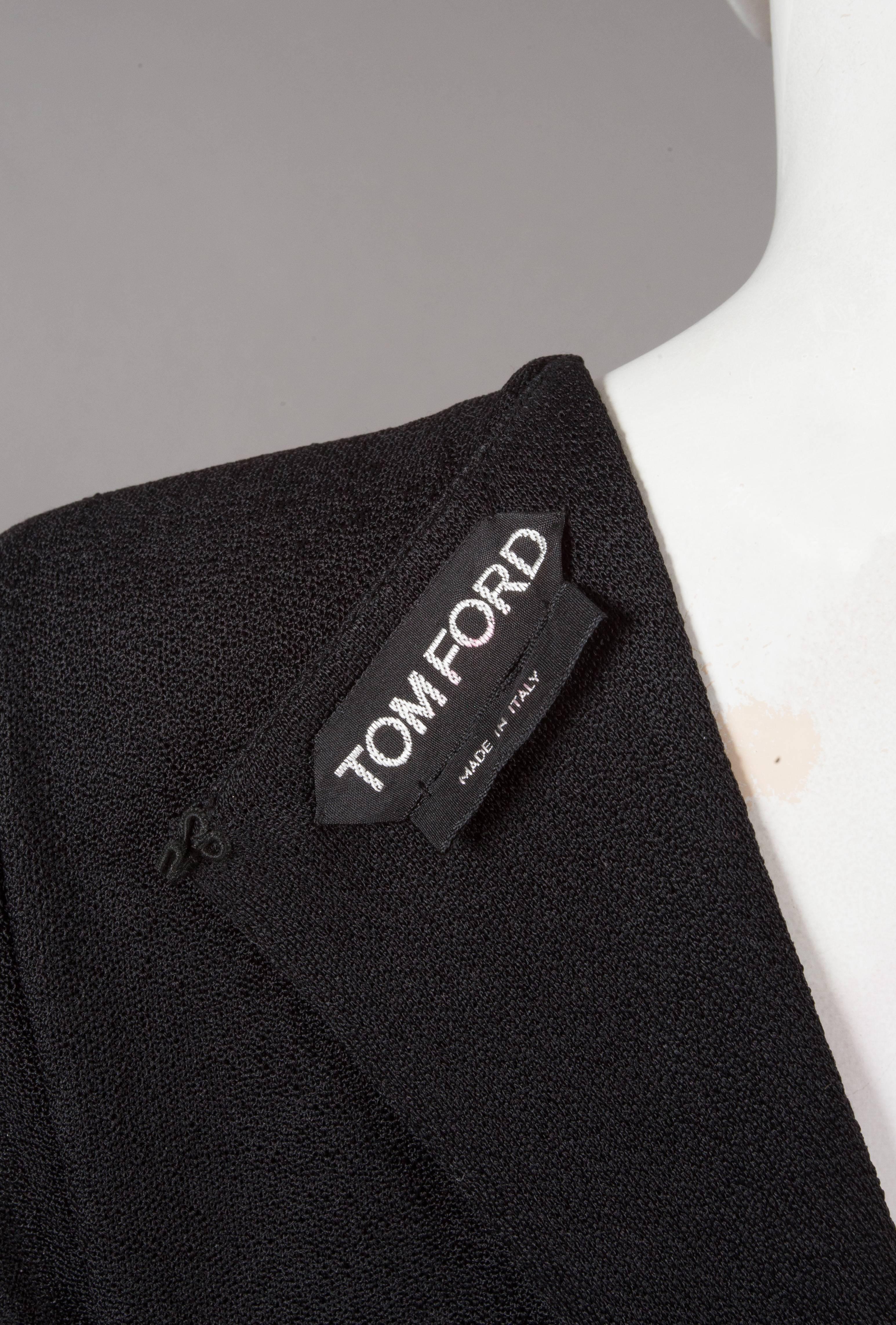 Tom Ford - Robe de soirée noire d'inspiration pop art avec ornements, automne-hiver 2013 en vente 5