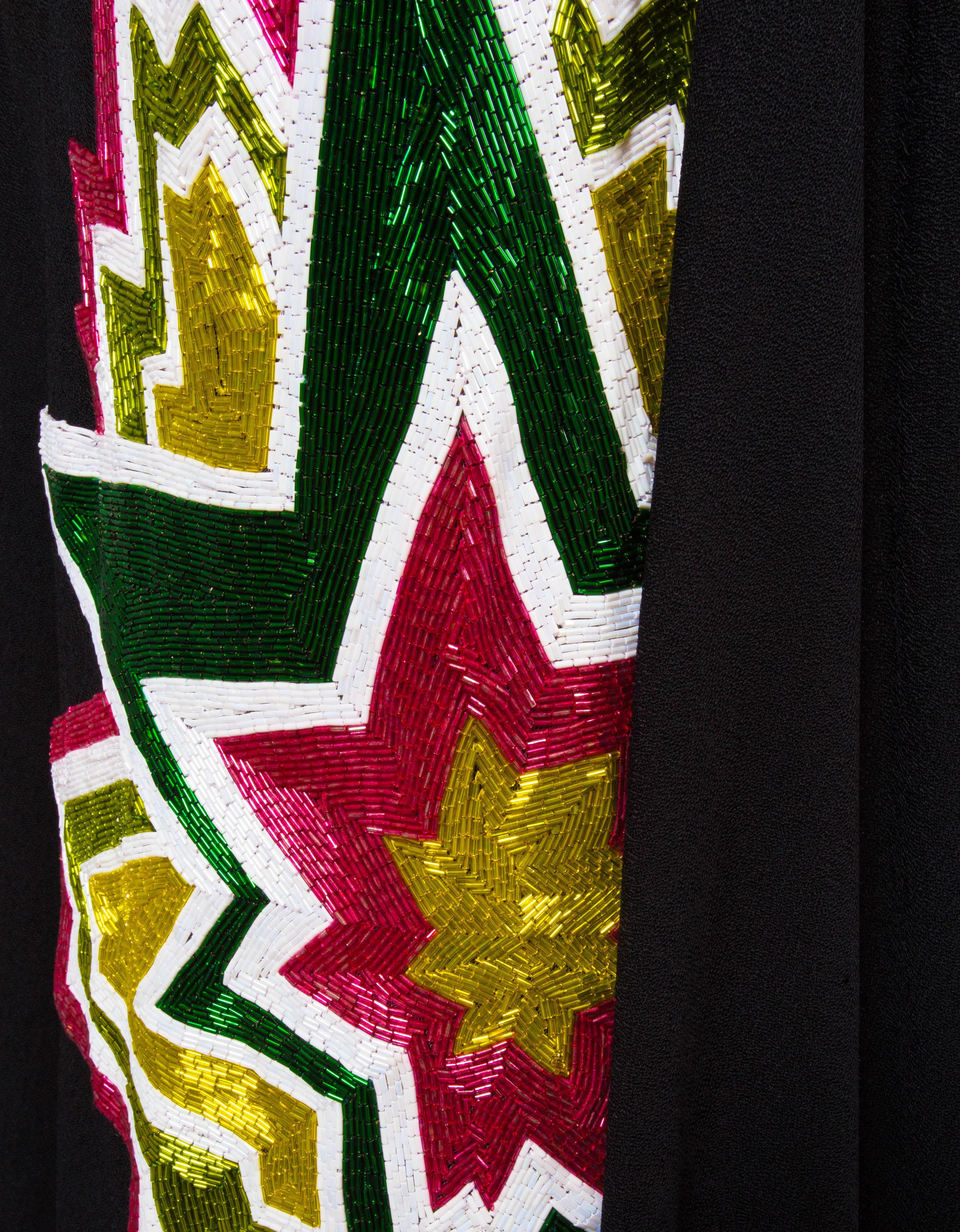 Tom Ford - Robe de soirée noire d'inspiration pop art avec ornements, automne-hiver 2013 en vente 3