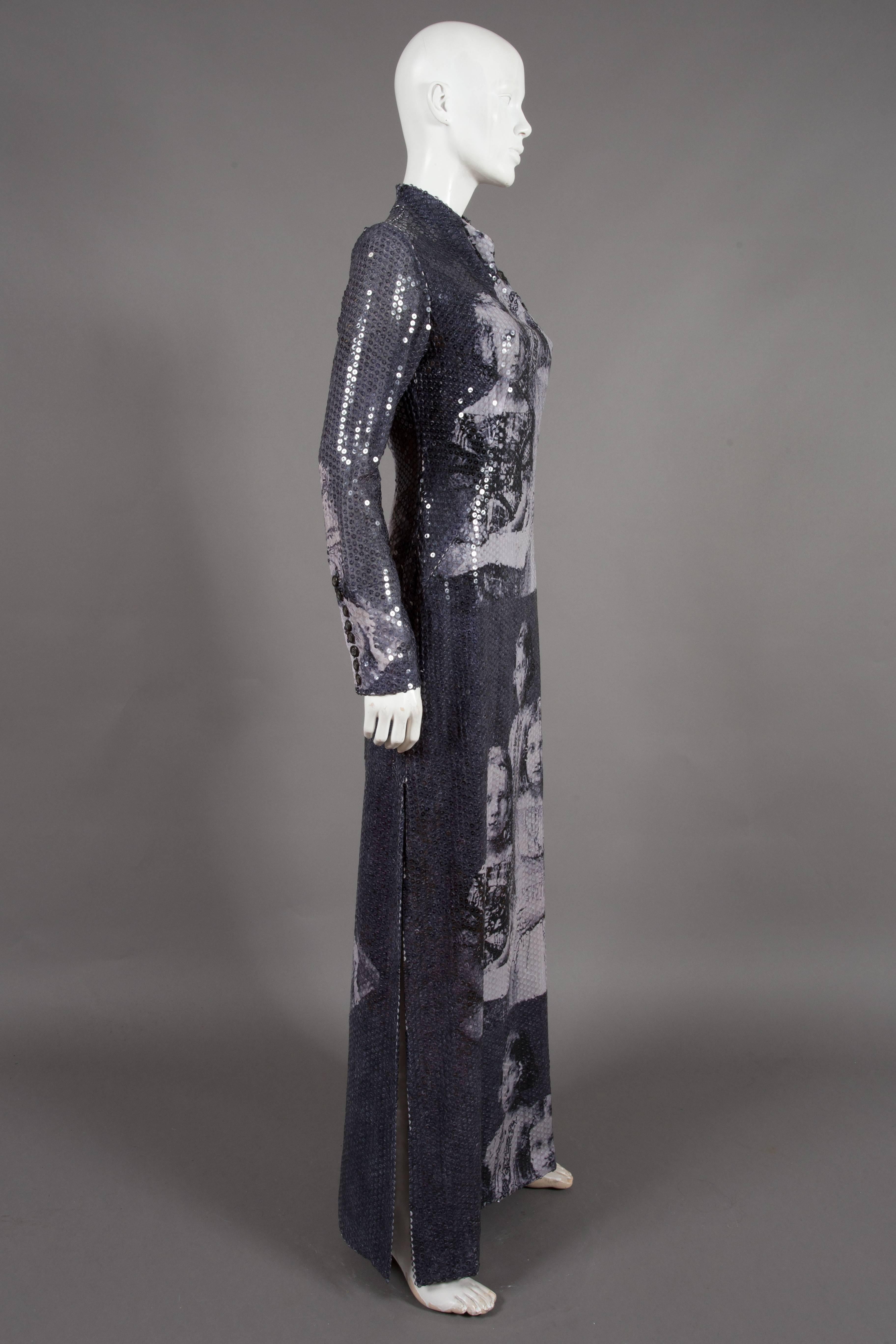 Alexander McQueen sequinned cheongsam-style evening dress, C. 1998 In Excellent Condition In London, GB
