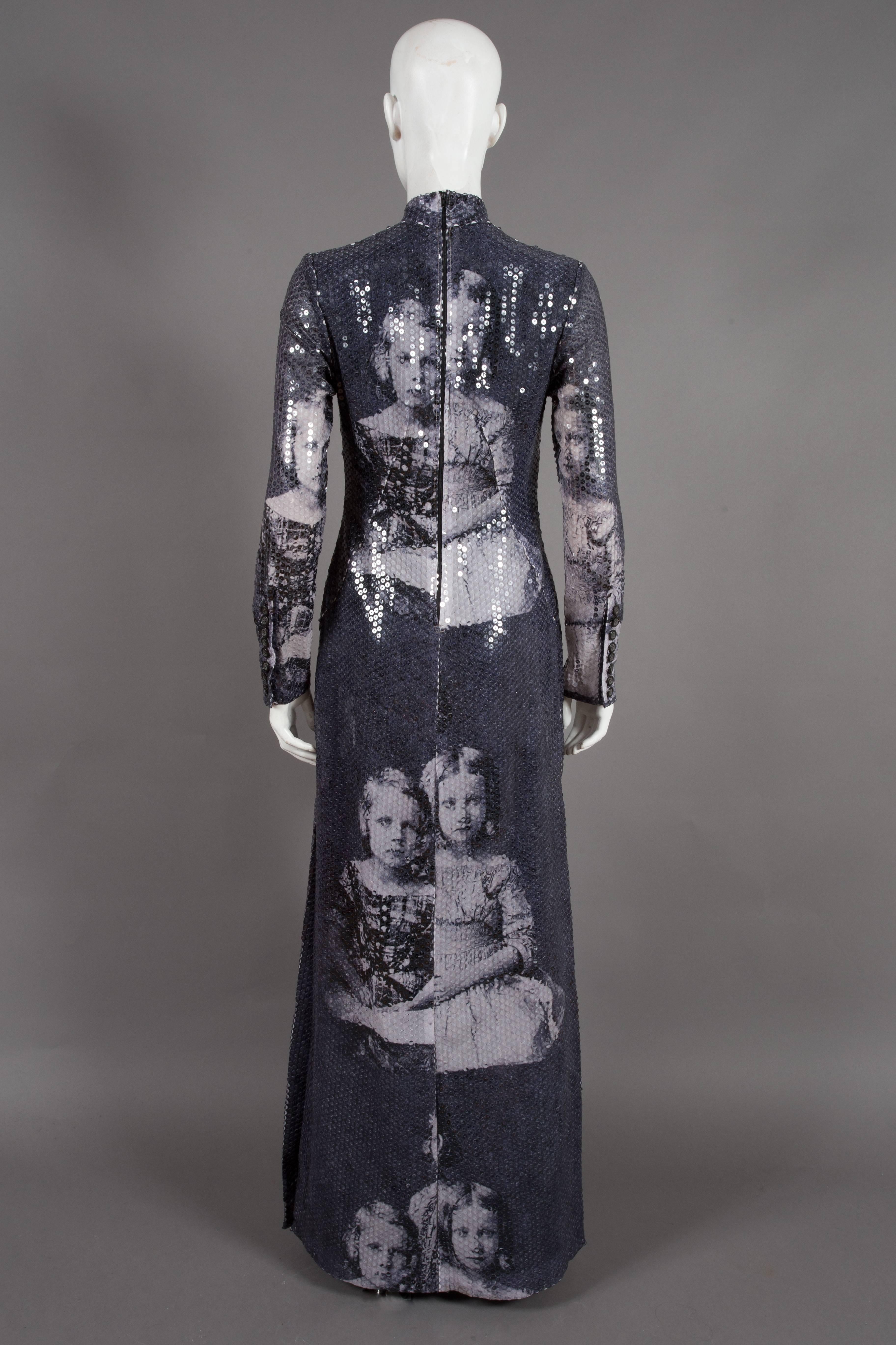 Alexander McQueen sequinned cheongsam-style evening dress, C. 1998 1