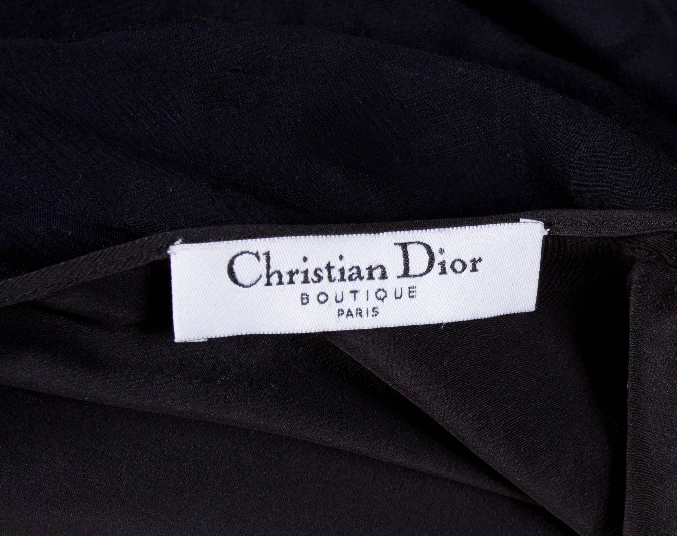 Christian Dior by John Galliano black devoré evening dress, c. 1990s 2