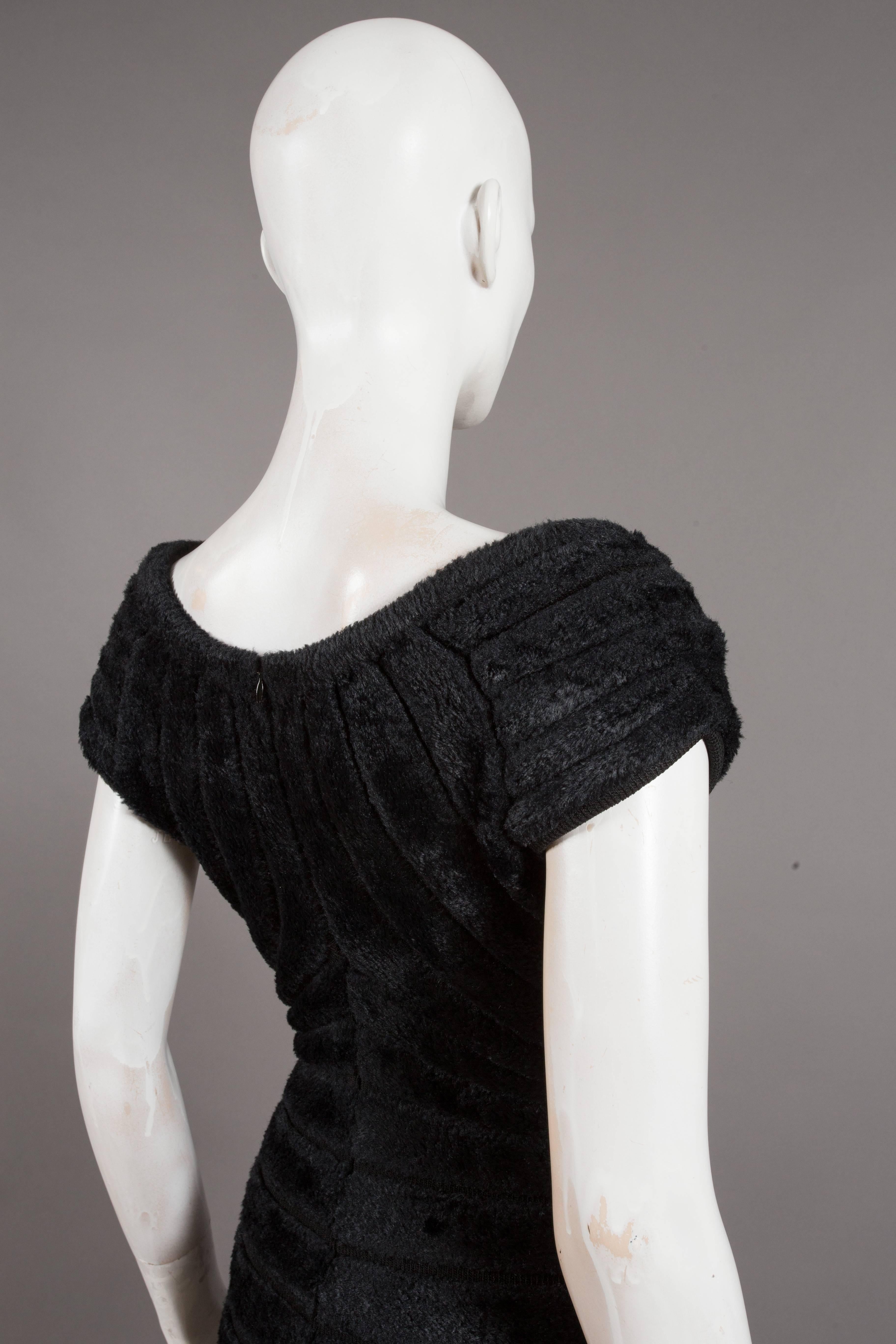 Alaïa black chenille-knitted evening gown, 'Houpette', C. 1994 2