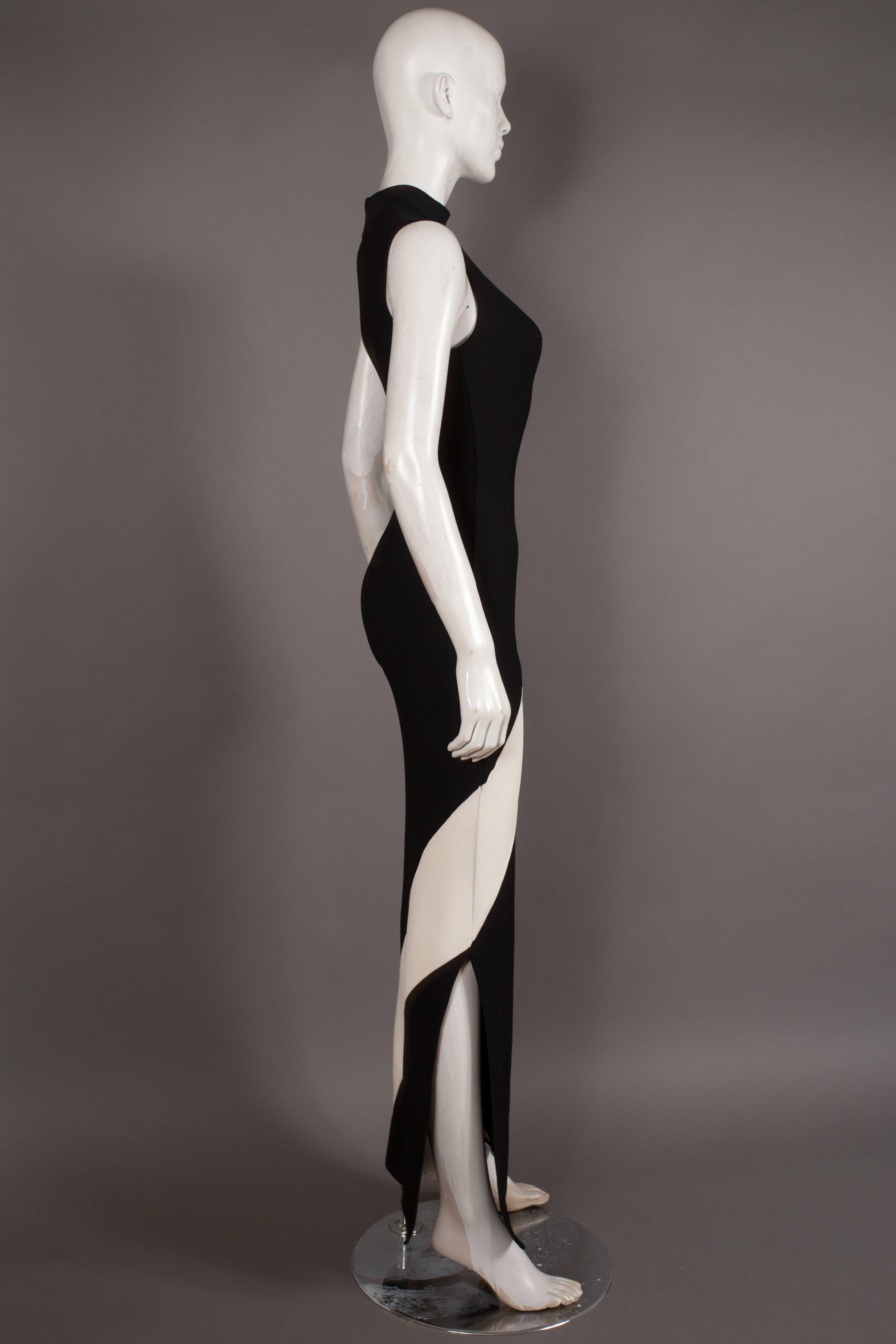 Herve Leger bias cut bandage evening dress, Circa 1996 In Good Condition In London, GB