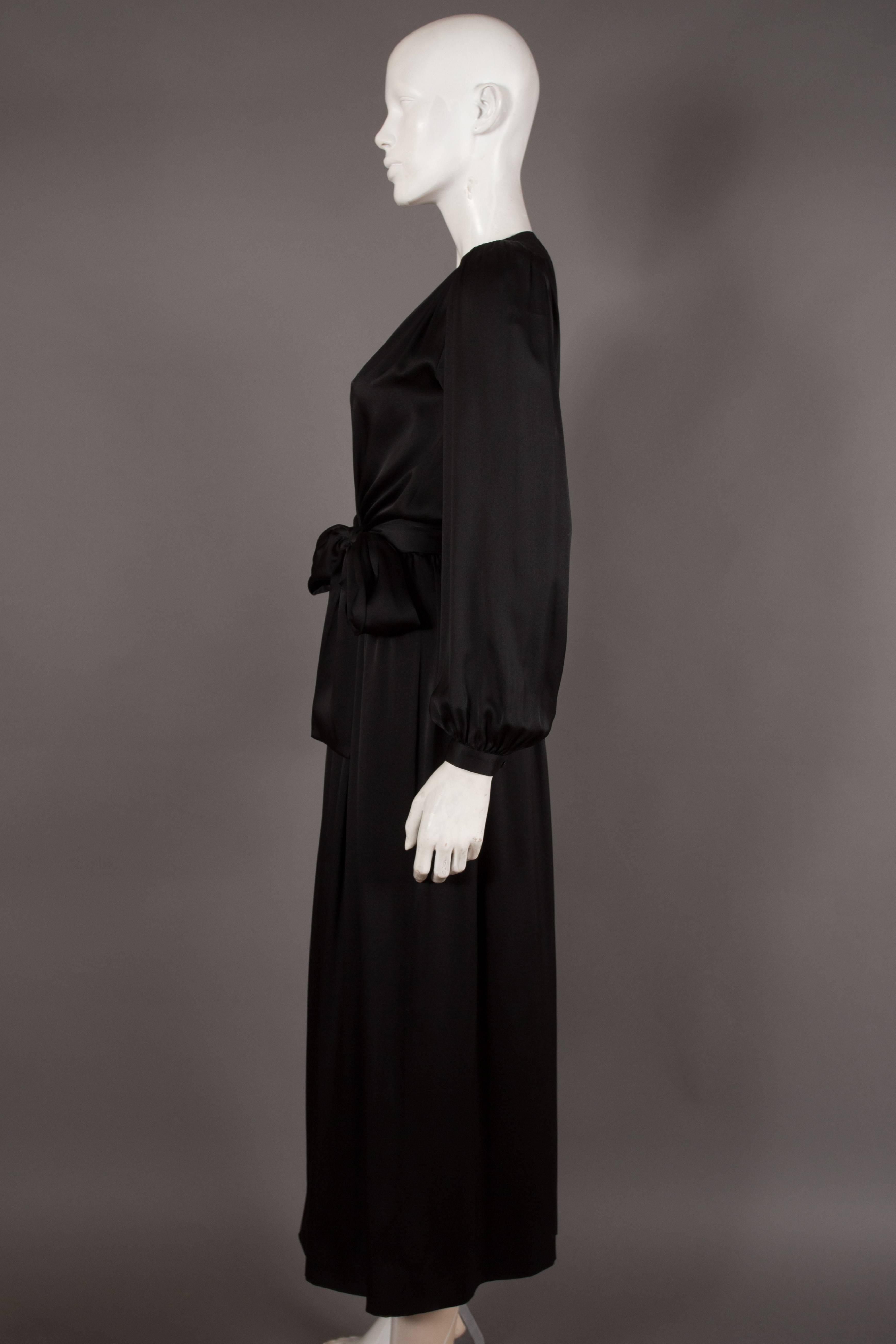 Yves Saint Laurent silk evening wrap dress, circa 1985 In Excellent Condition In London, GB