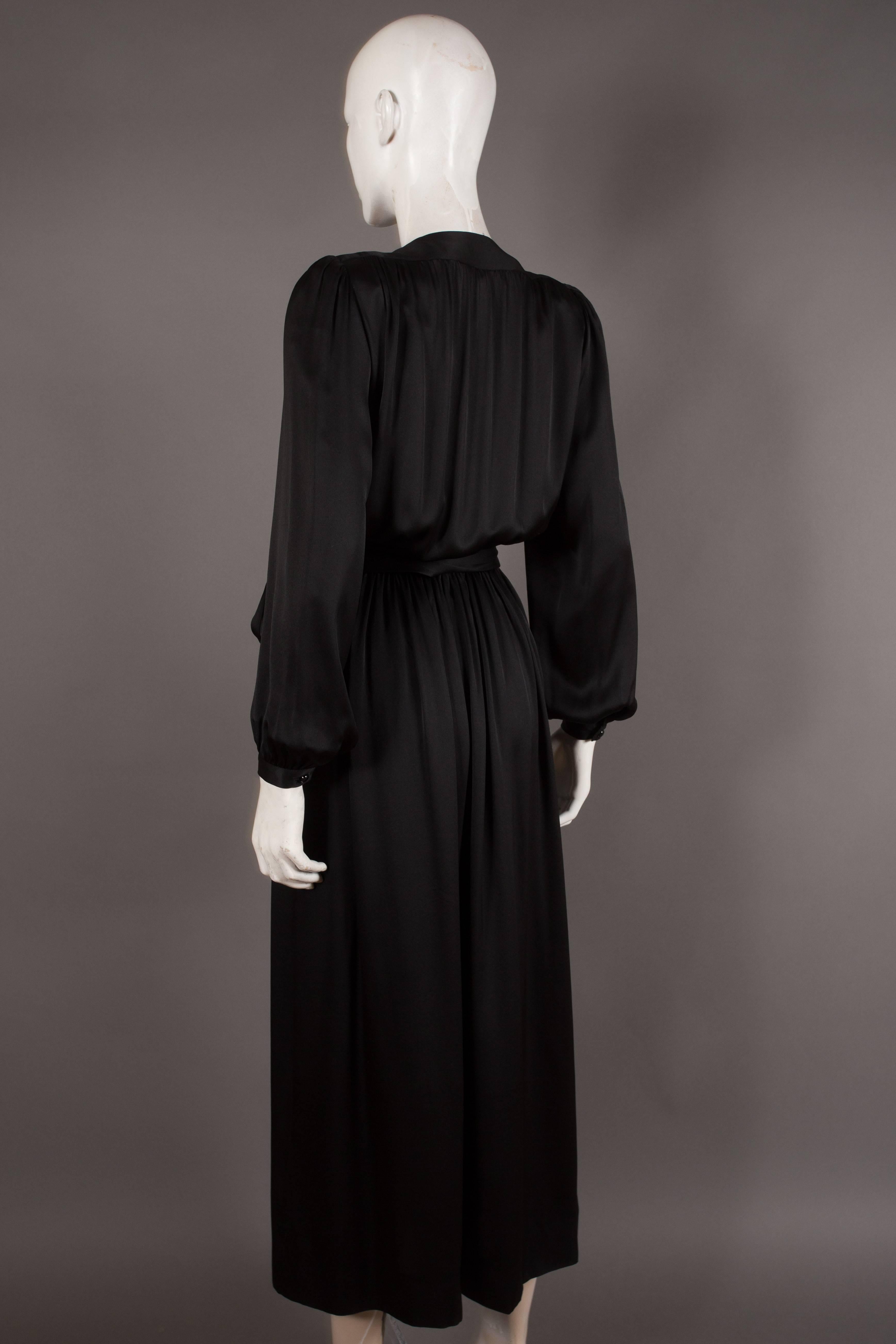 Yves Saint Laurent silk evening wrap dress, circa 1985 1