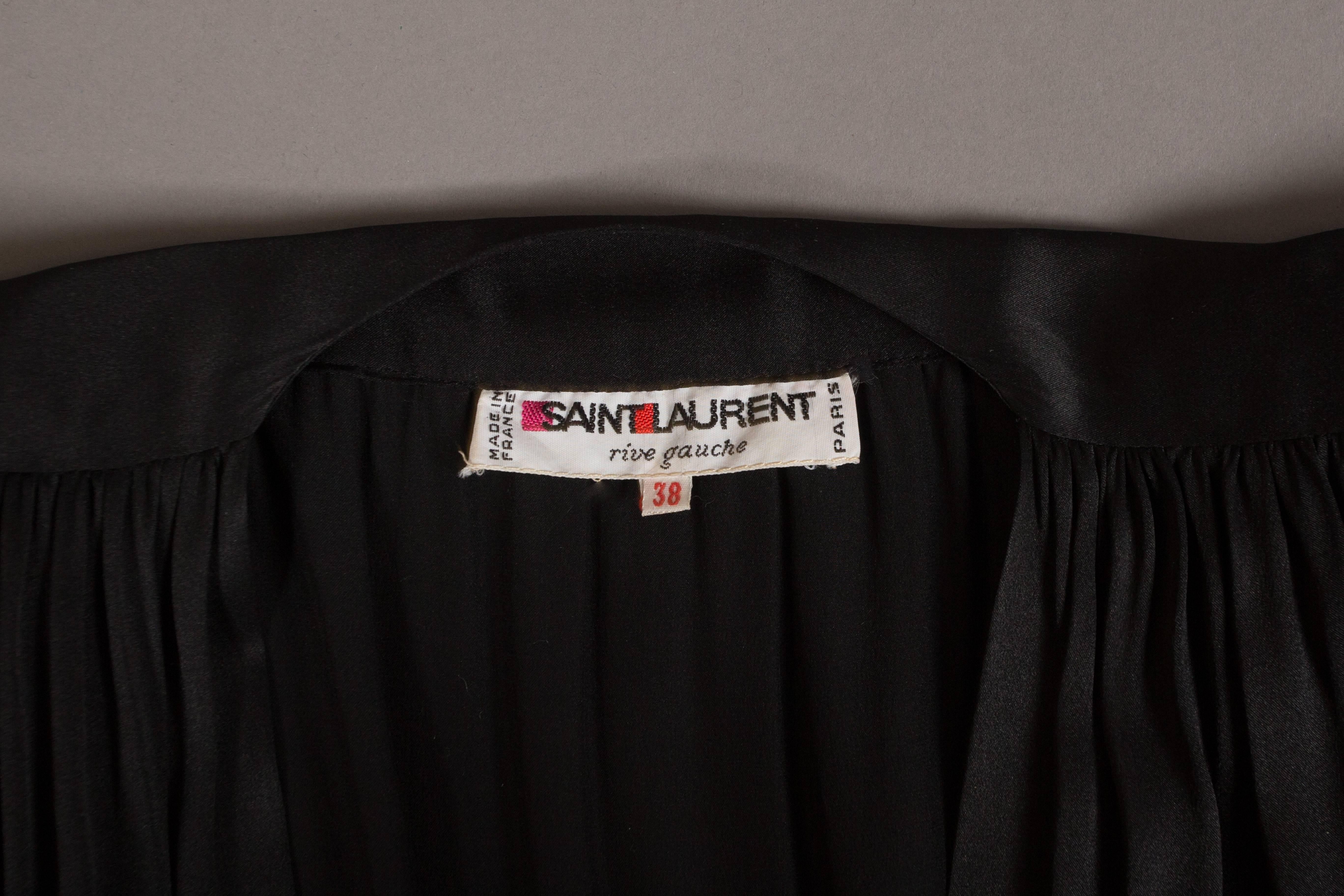 Yves Saint Laurent silk evening wrap dress, circa 1985 3
