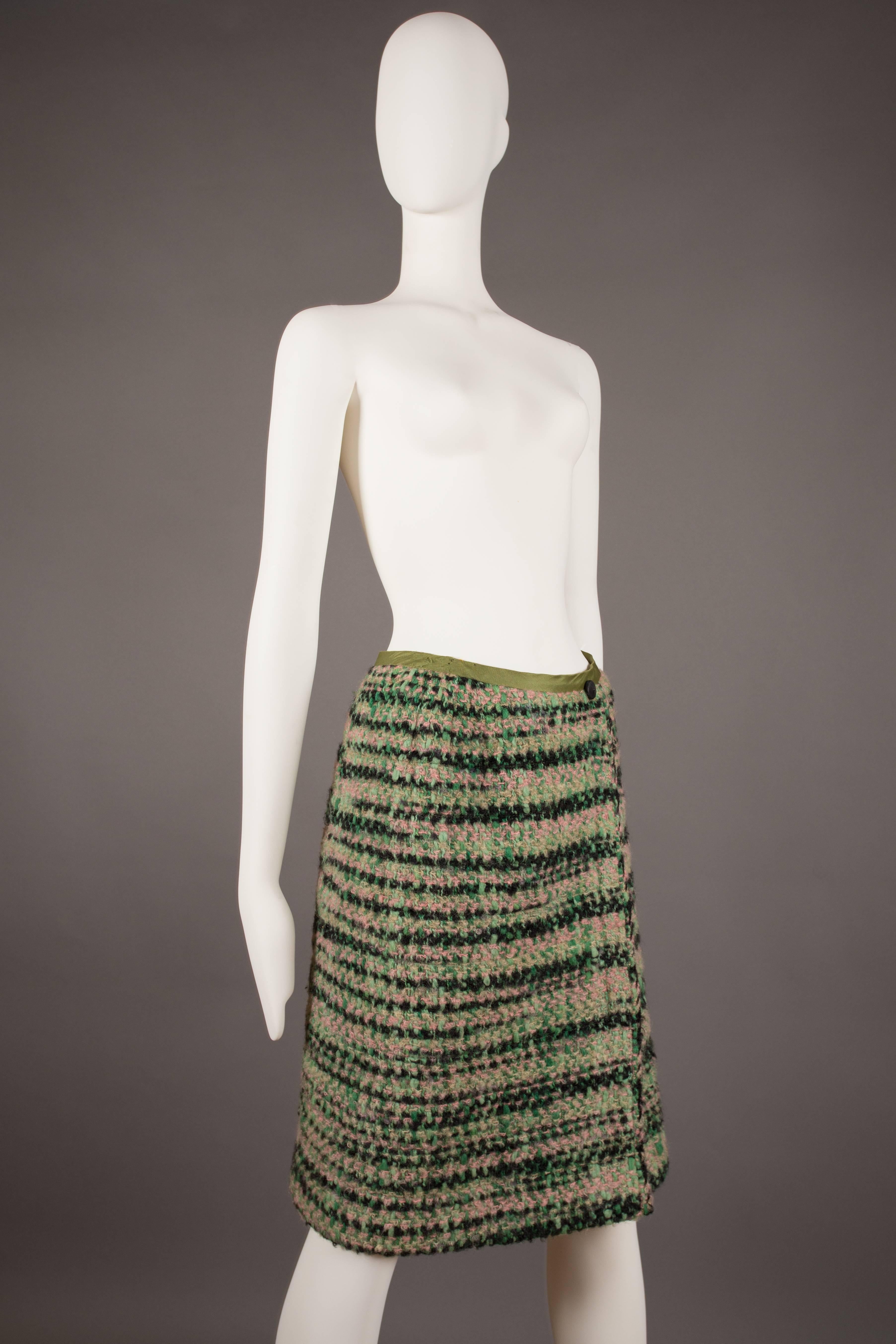 Women's Chanel Haute Couture tweed skirt suit, Circa 1960s