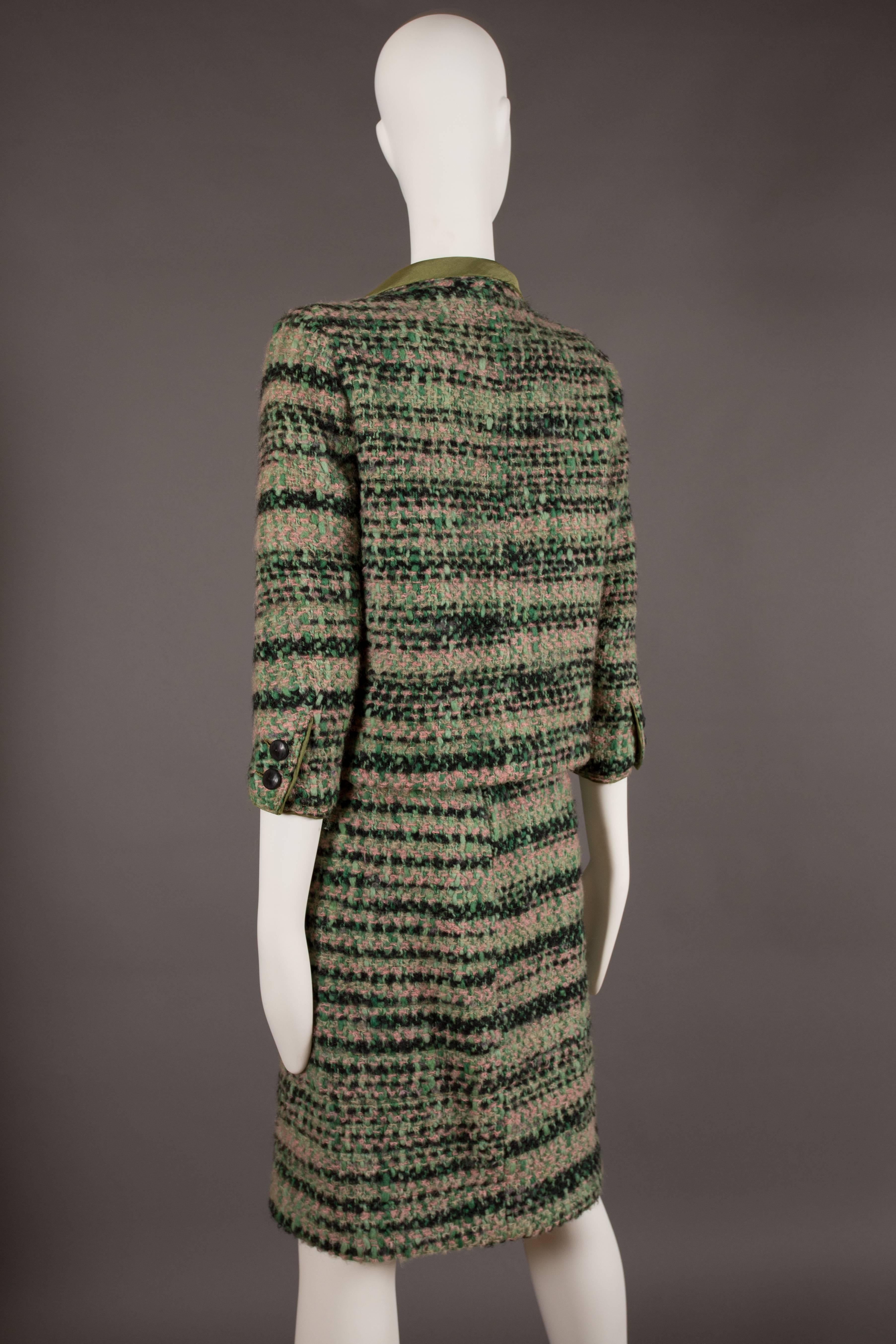 Chanel Haute Couture tweed skirt suit, Circa 1960s 1