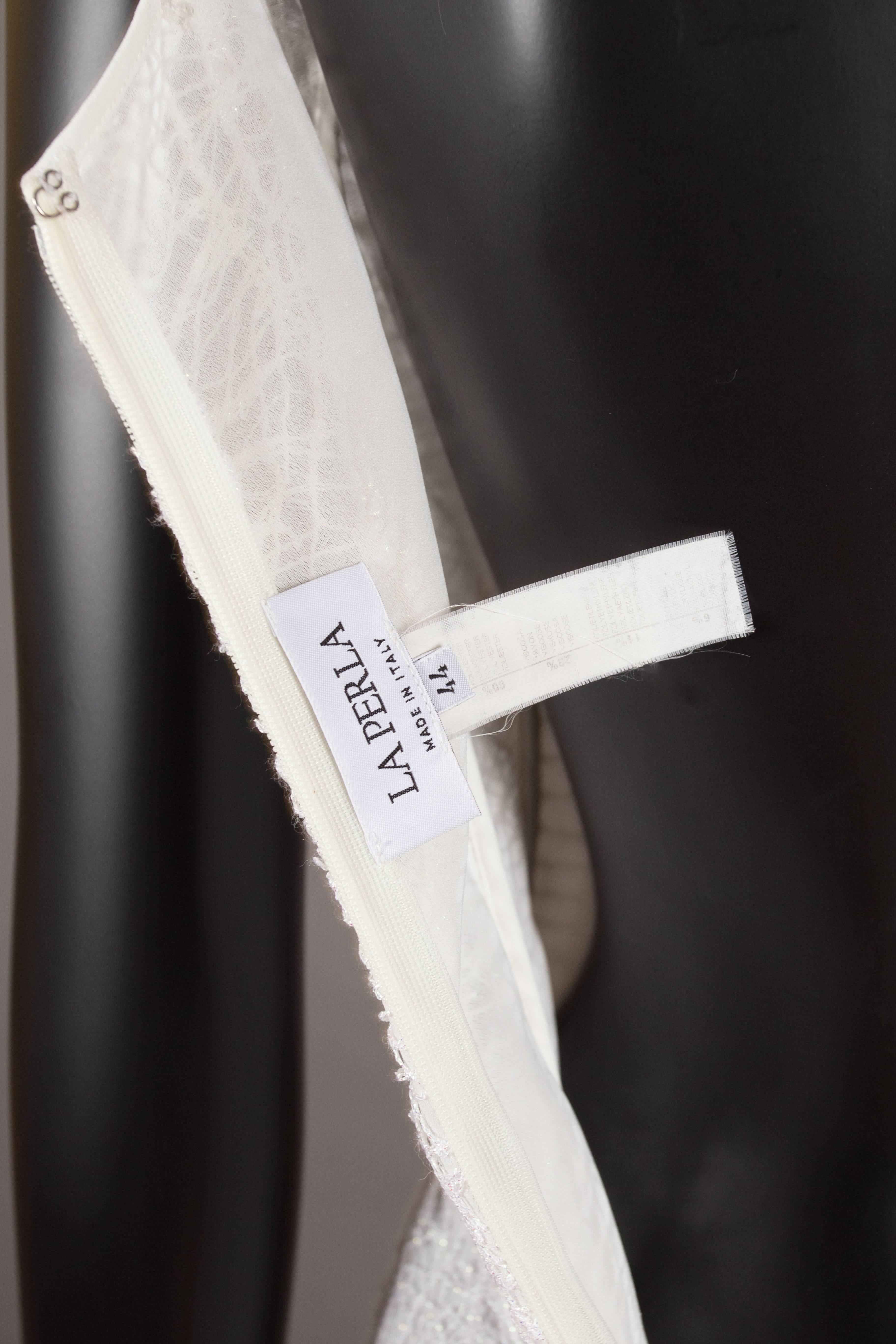 La Perla corseted white web lace evening dress, circa 1990s 3