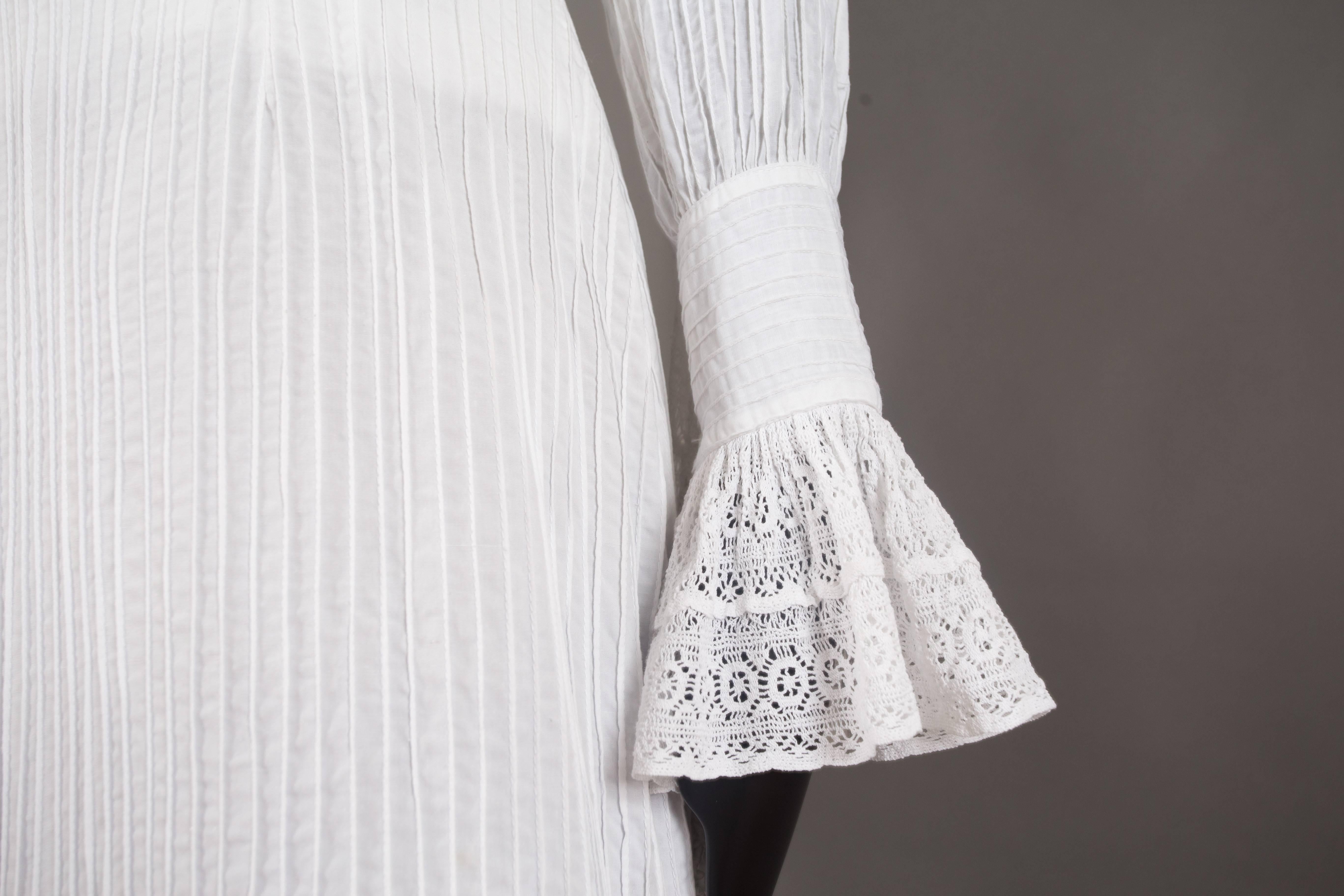 Mexicana white pintucked cotton and lace ensemble, circa 1960 1