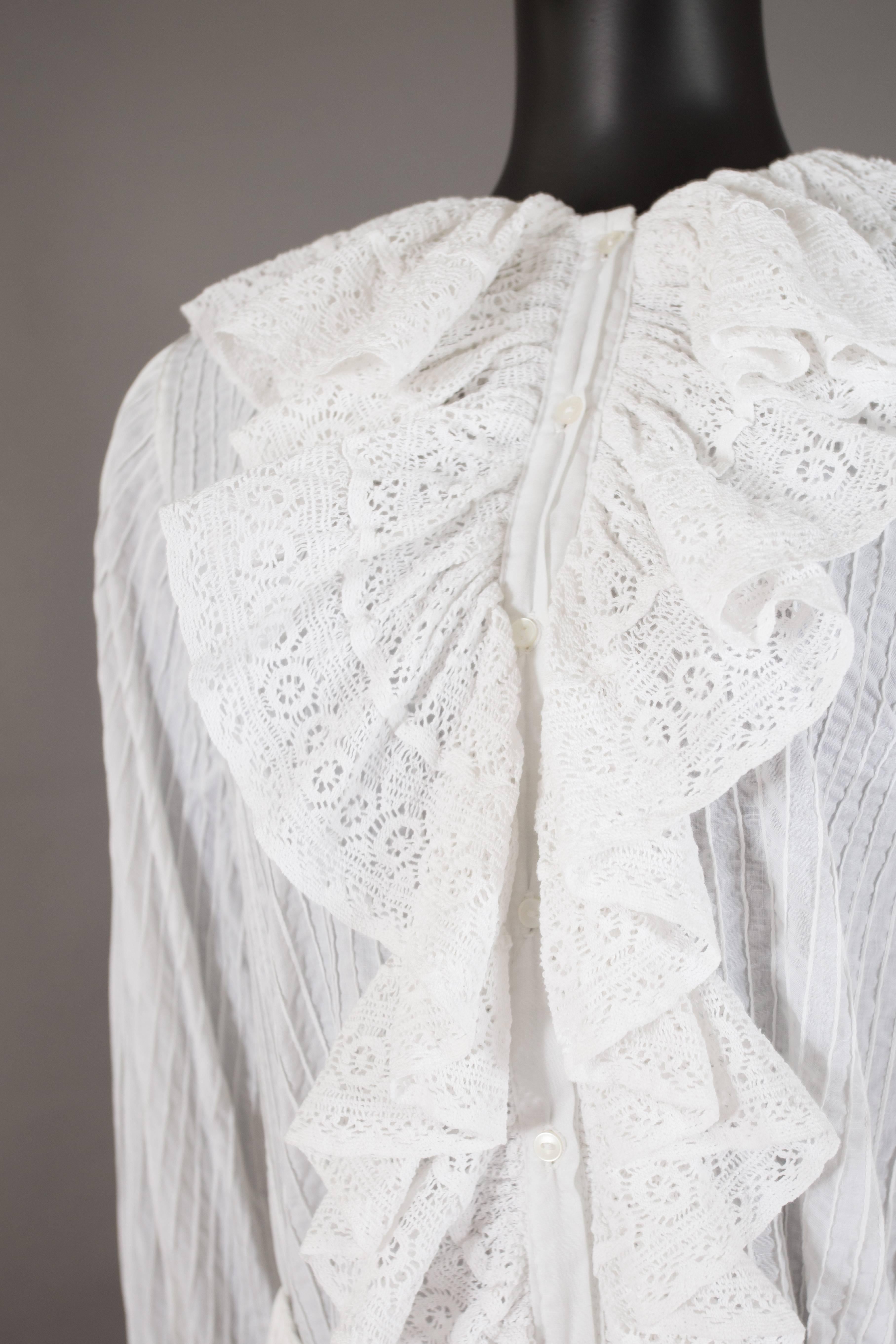 Mexicana white pintucked cotton and lace ensemble, circa 1960 2