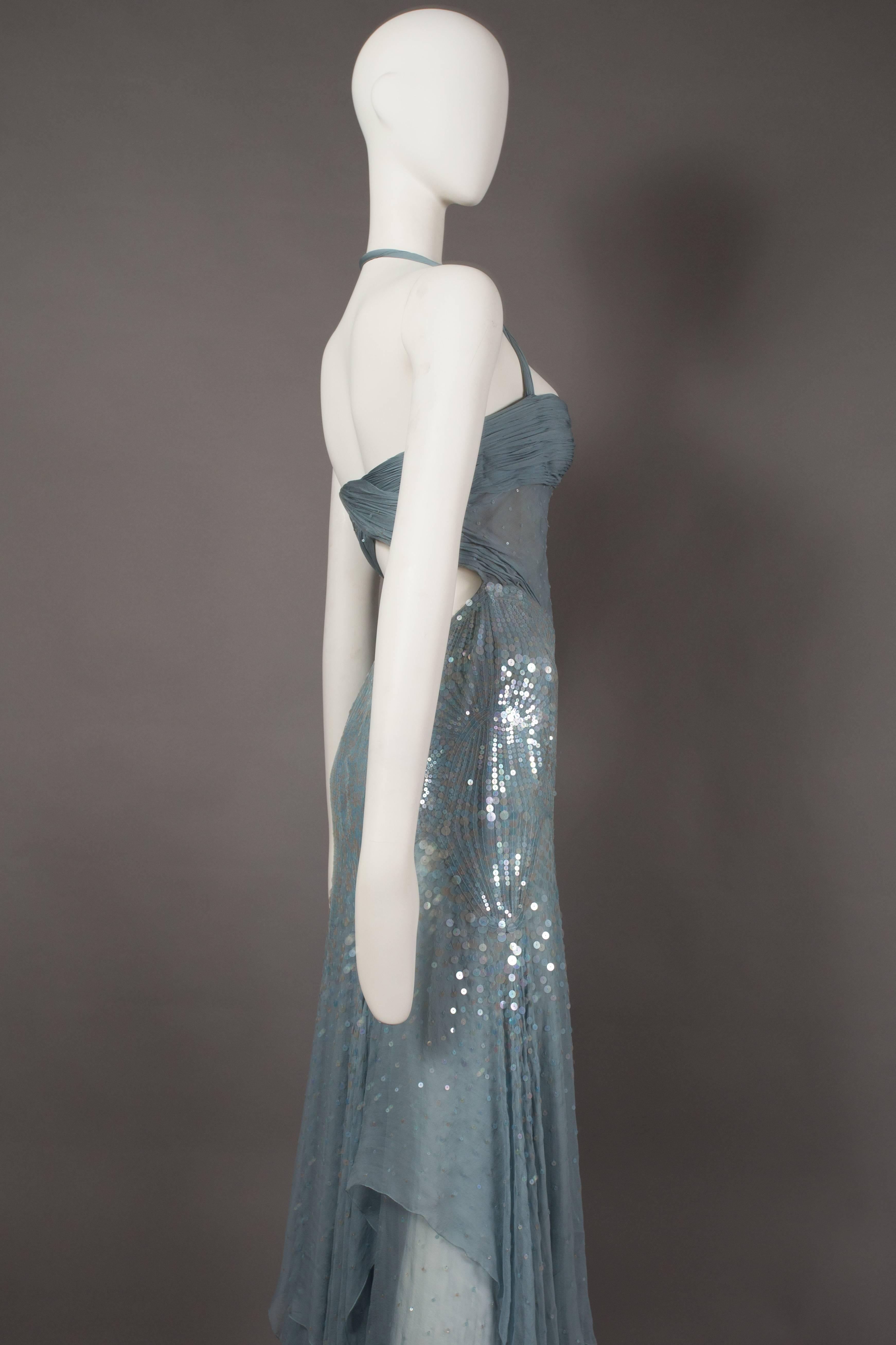 Women's Atelier Versace haute couture halter-neck evening dress, circa 2003