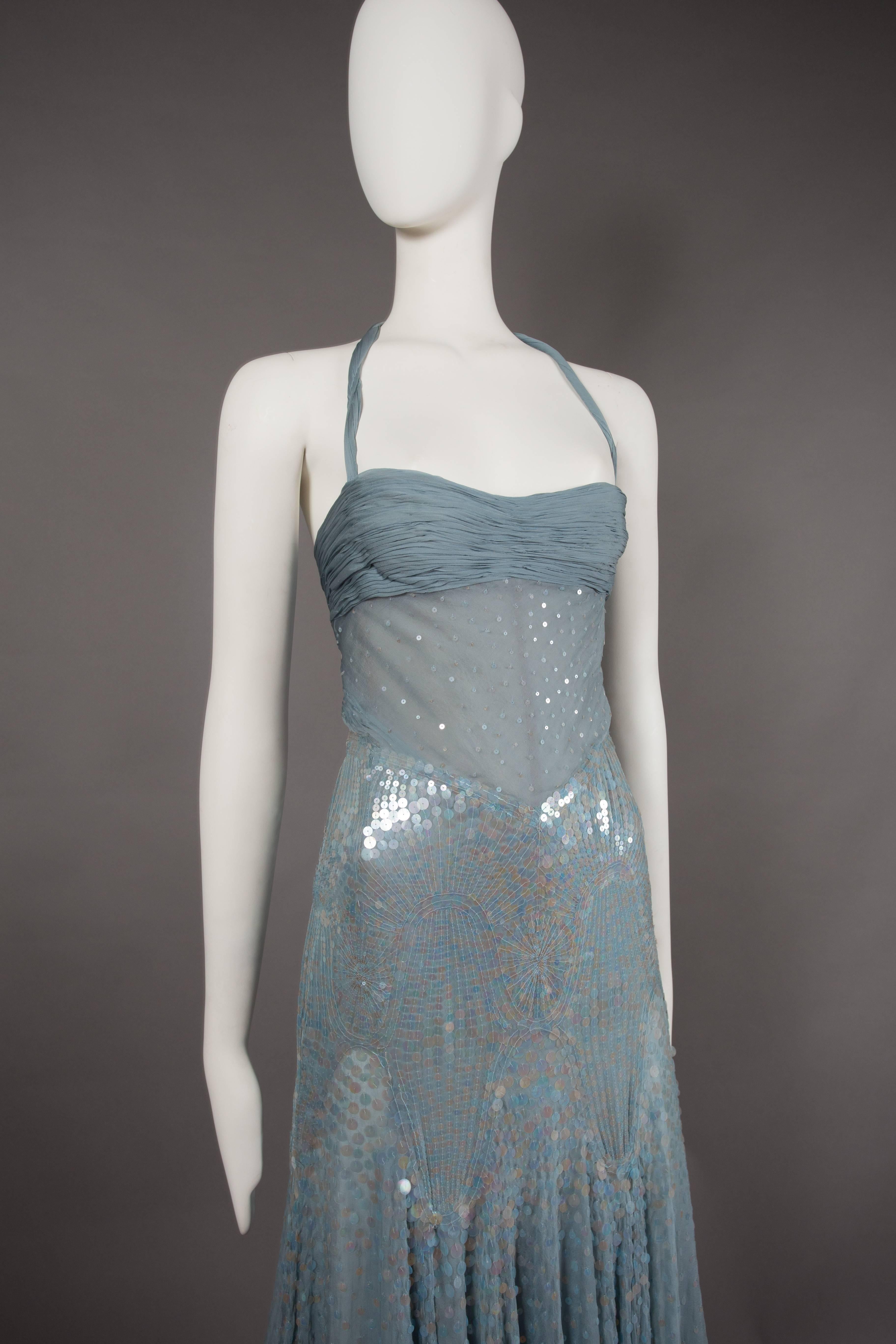 Atelier Versace haute couture halter-neck evening dress, circa 2003 In Excellent Condition In London, GB