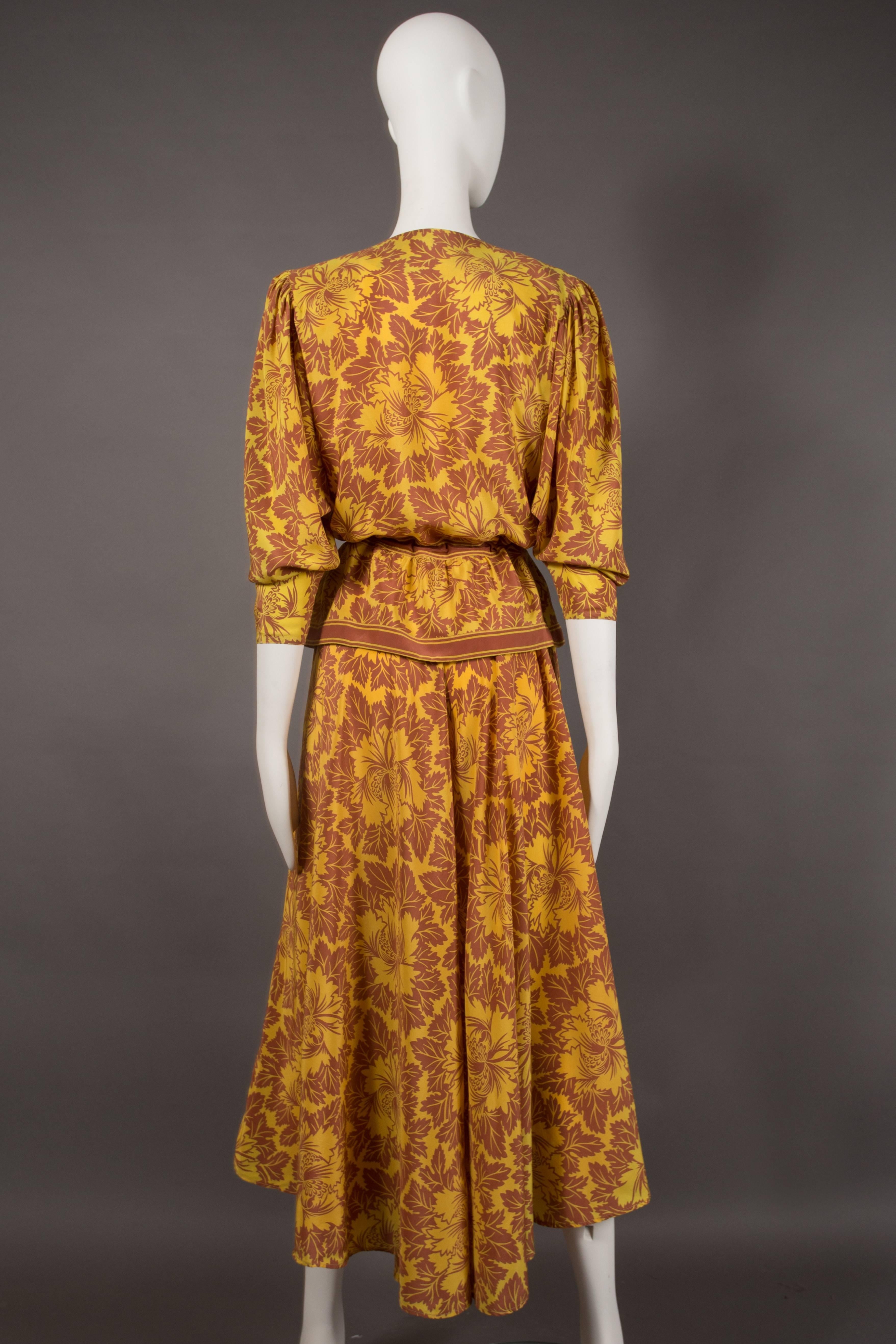 Women's Janice Wainwright silk pantsuit, circa 1970