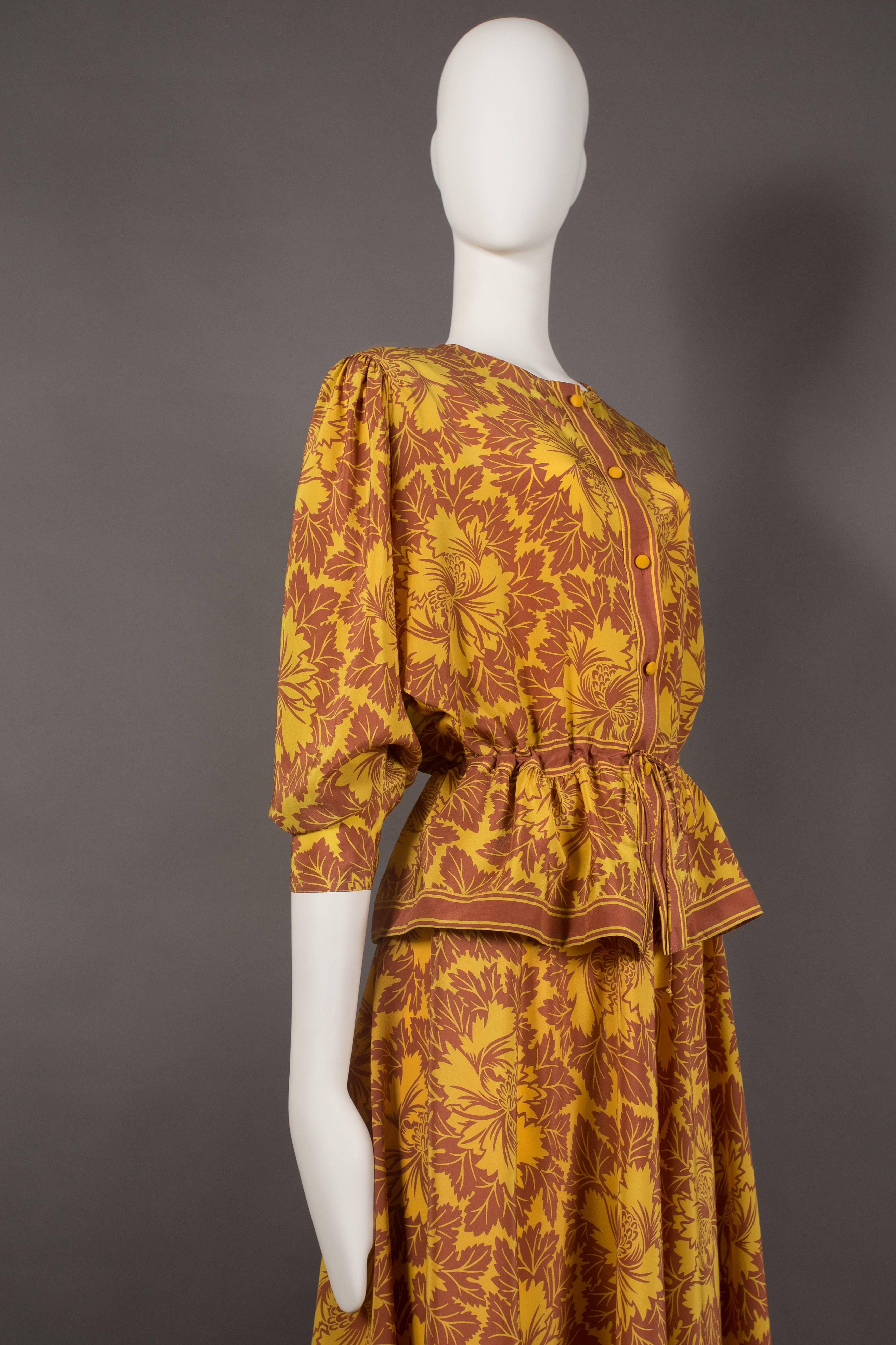 Janice Wainwright silk pantsuit, circa 1970 1