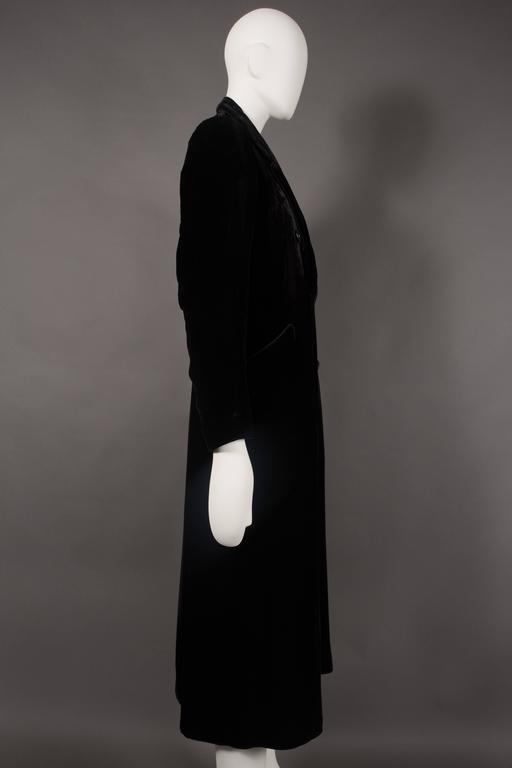 Paul Smith mens black silk velvet double breasted evening coat, circa ...