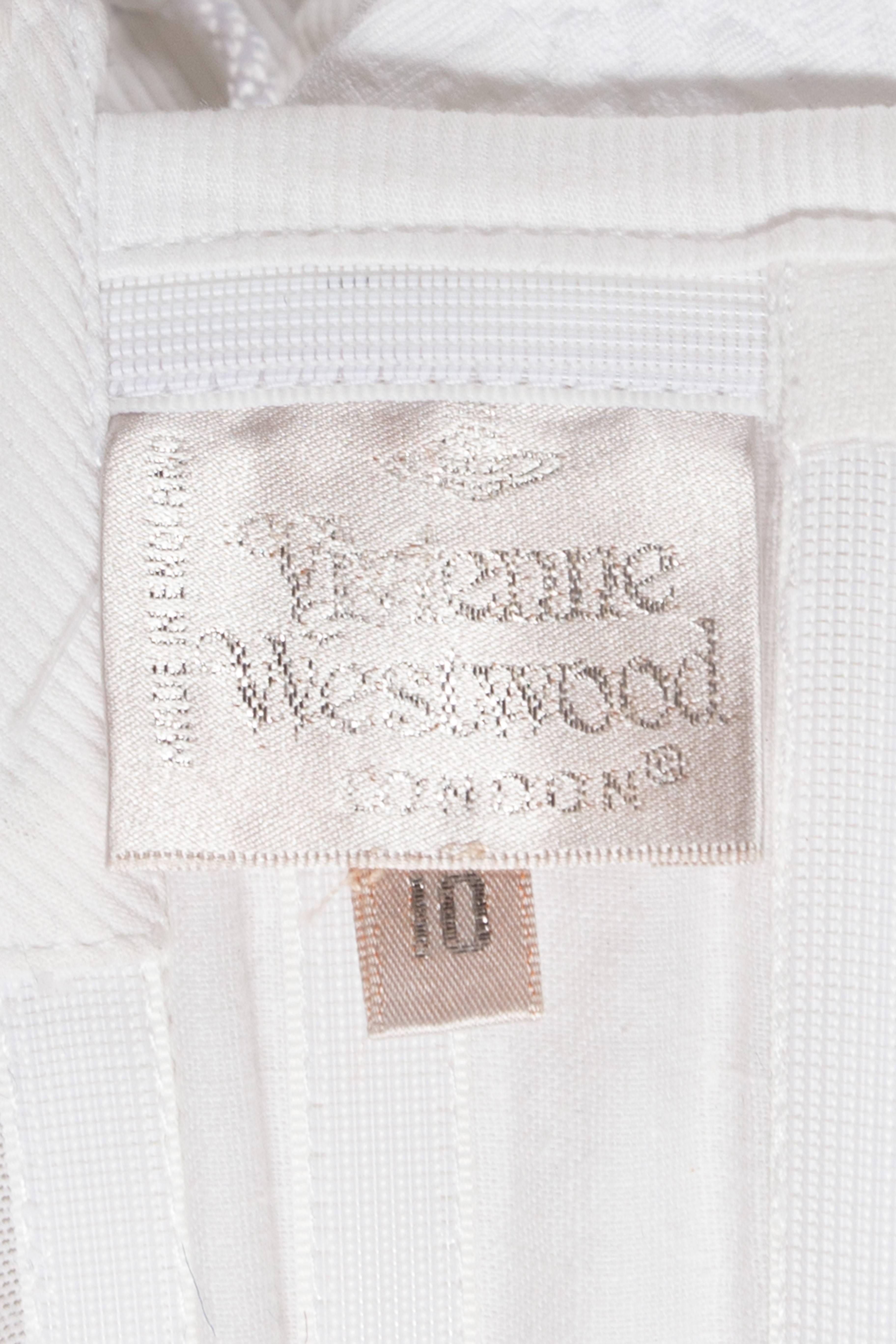 Vivienne Westwood white cotton piqué wedding corset, circa 1995 4