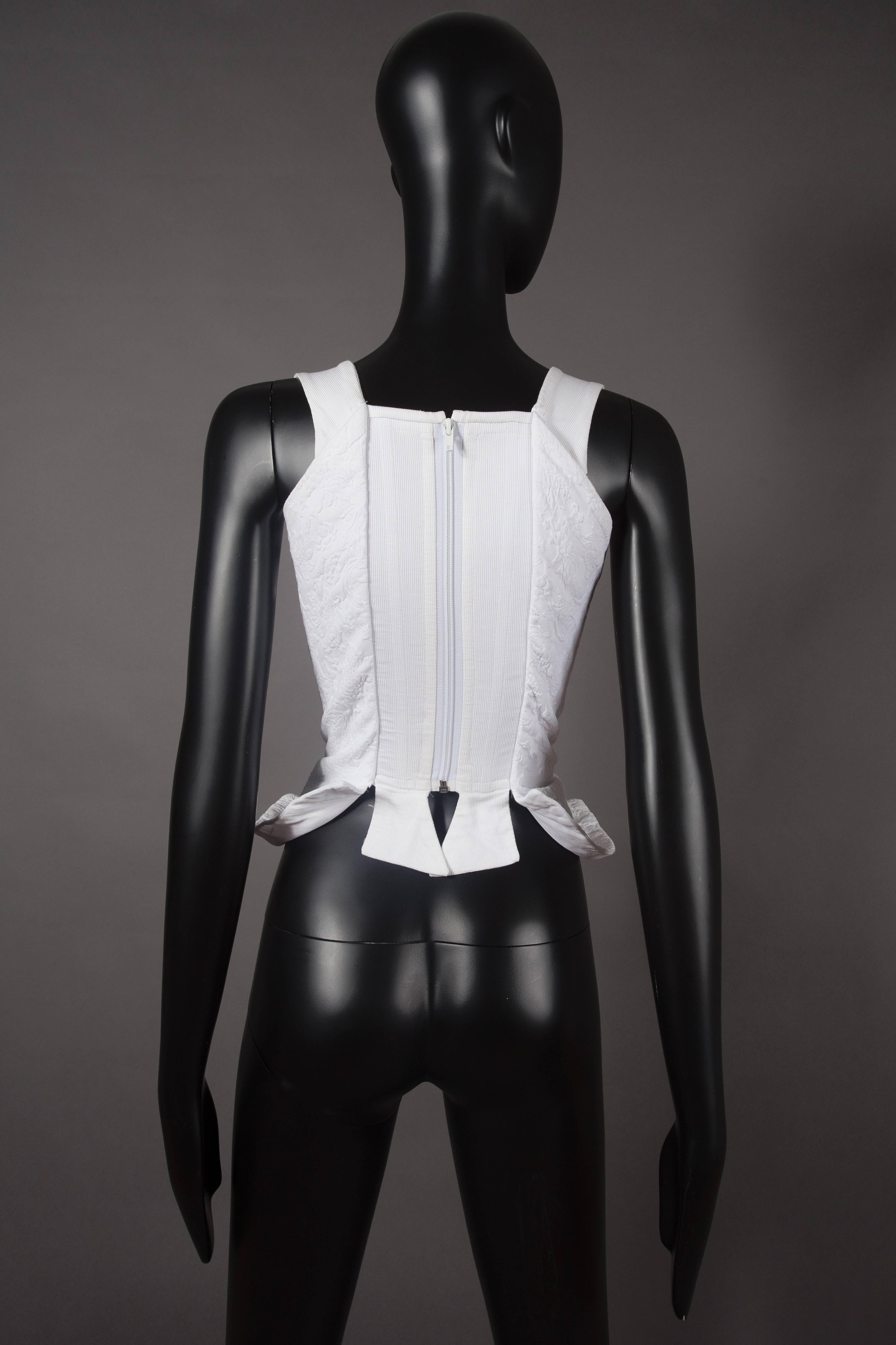 Vivienne Westwood white cotton piqué wedding corset, circa 1995 2