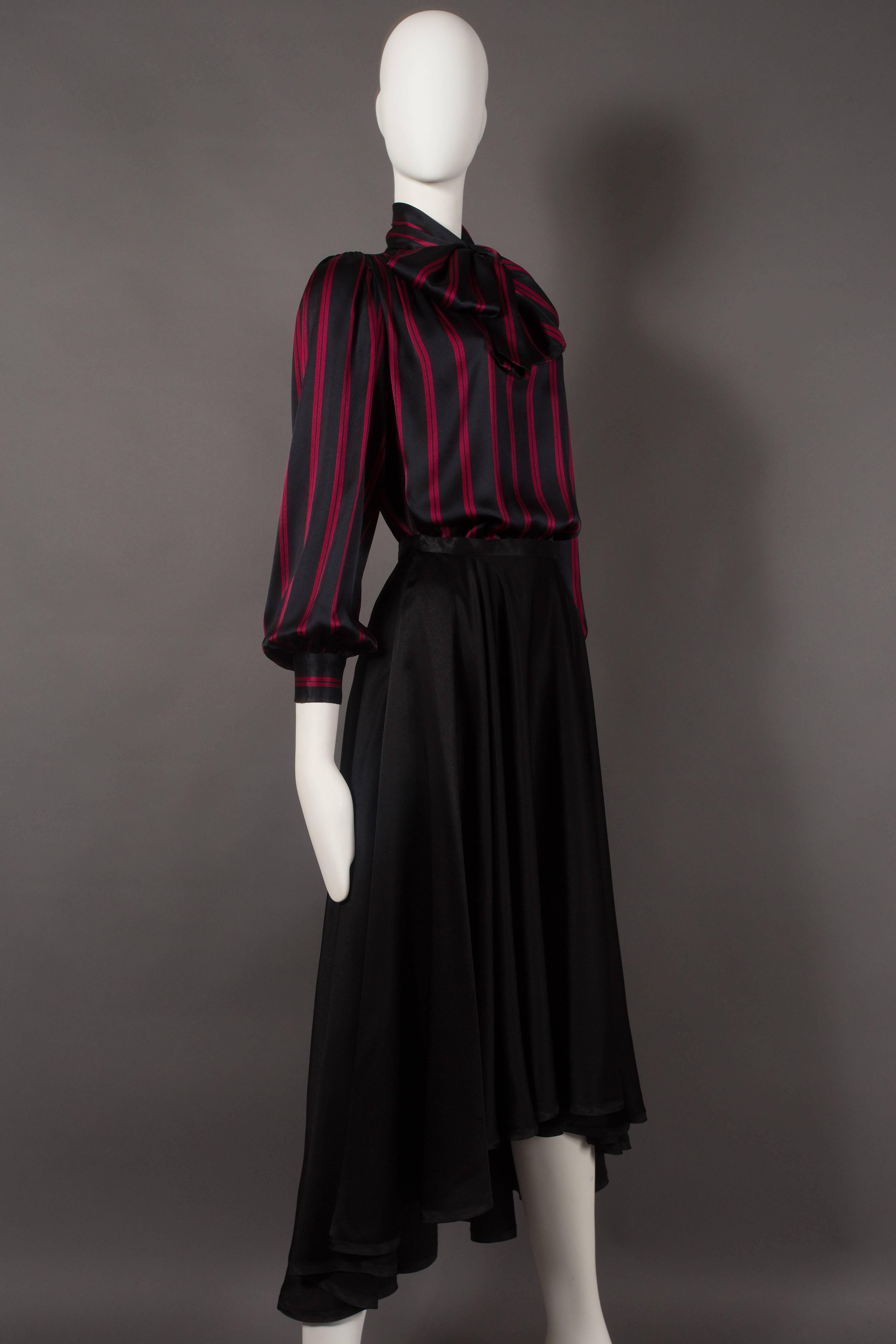 Yves Saint Laurent silk evening ensemble, circa 1970s In Excellent Condition In London, GB