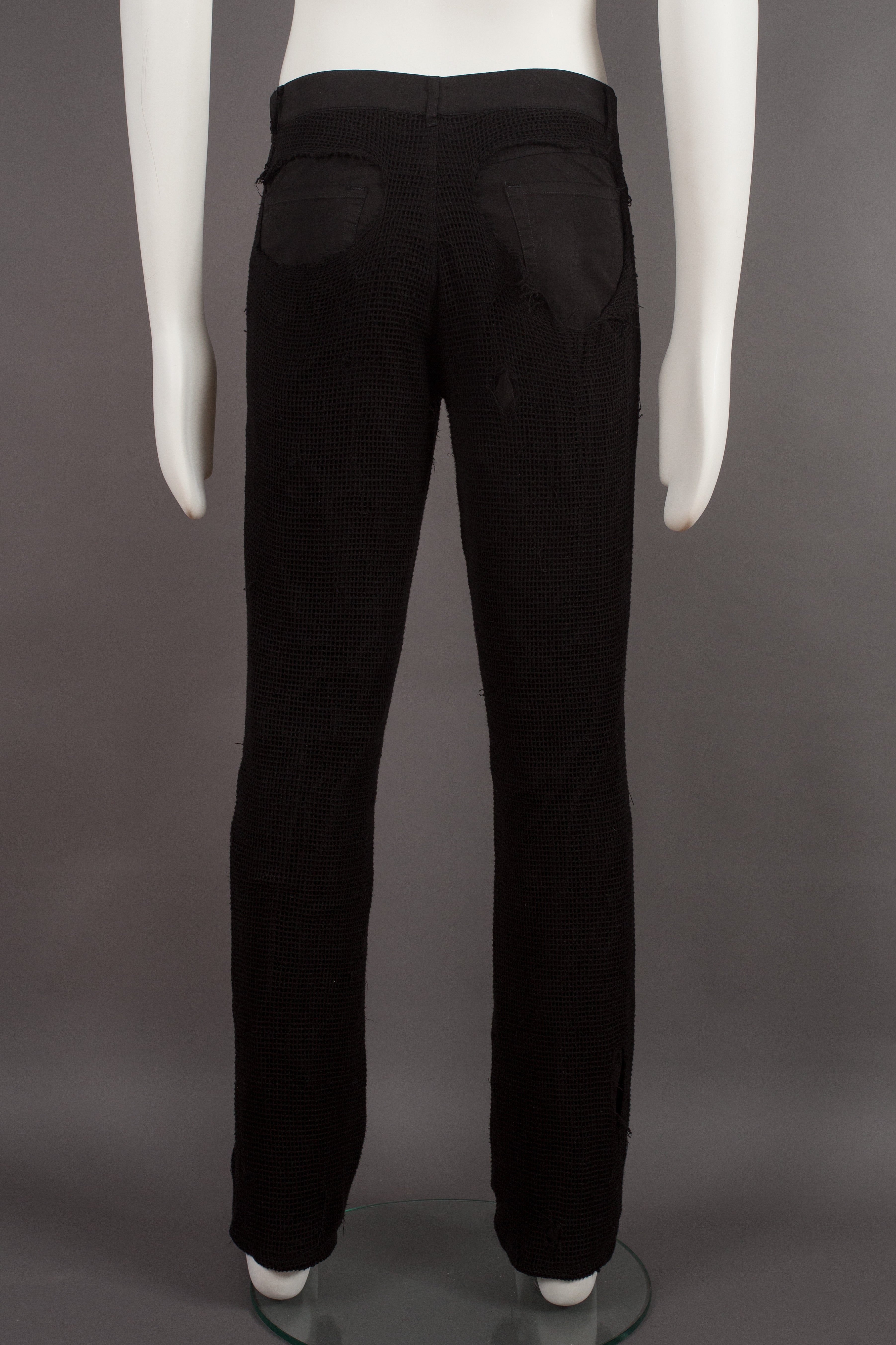 Raf Simons 'CONSUMED' black net jean pants, circa 2003 at 1stDibs 