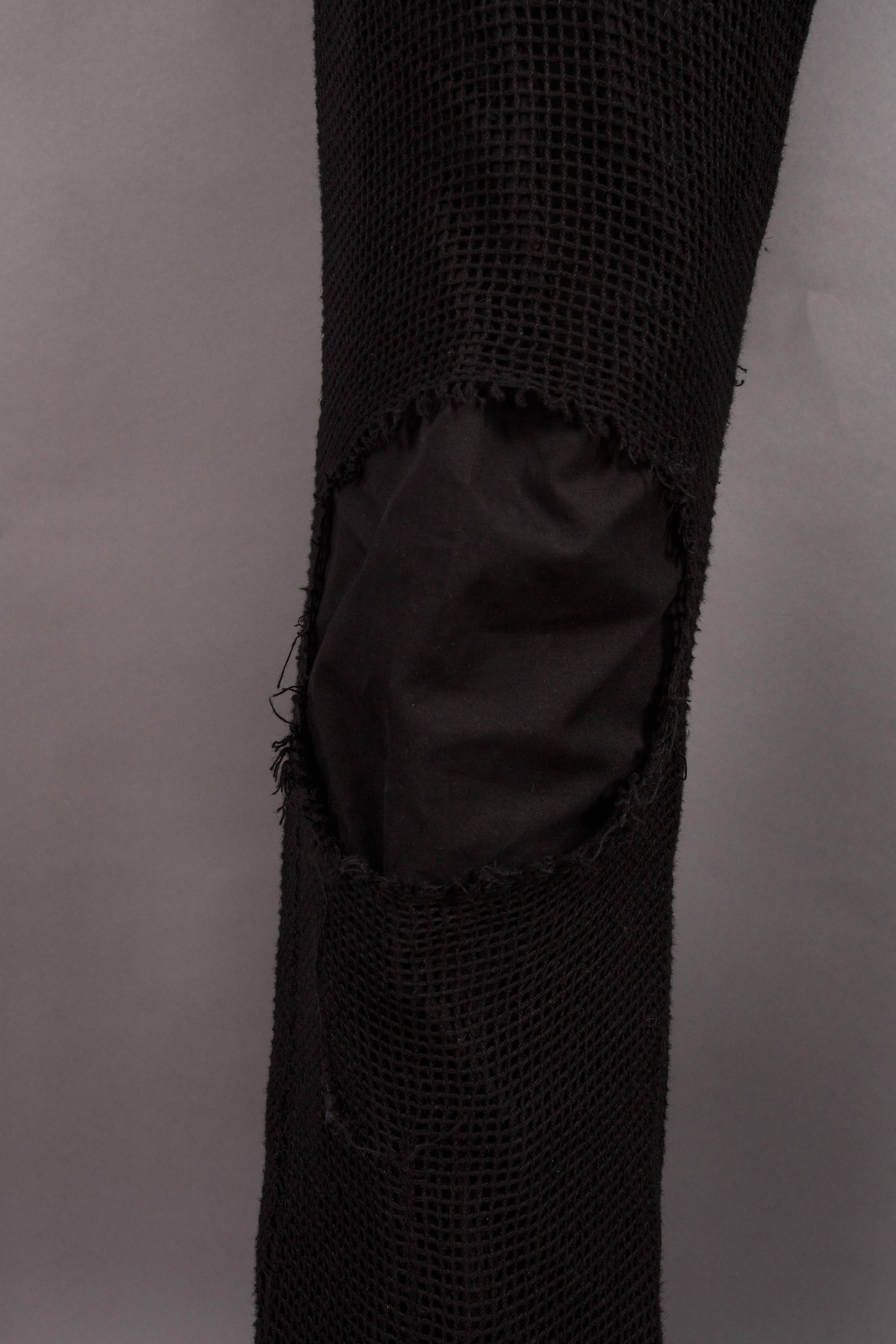 Raf Simons 'CONSUMED' black net jean pants, circa 2003 at 1stDibs