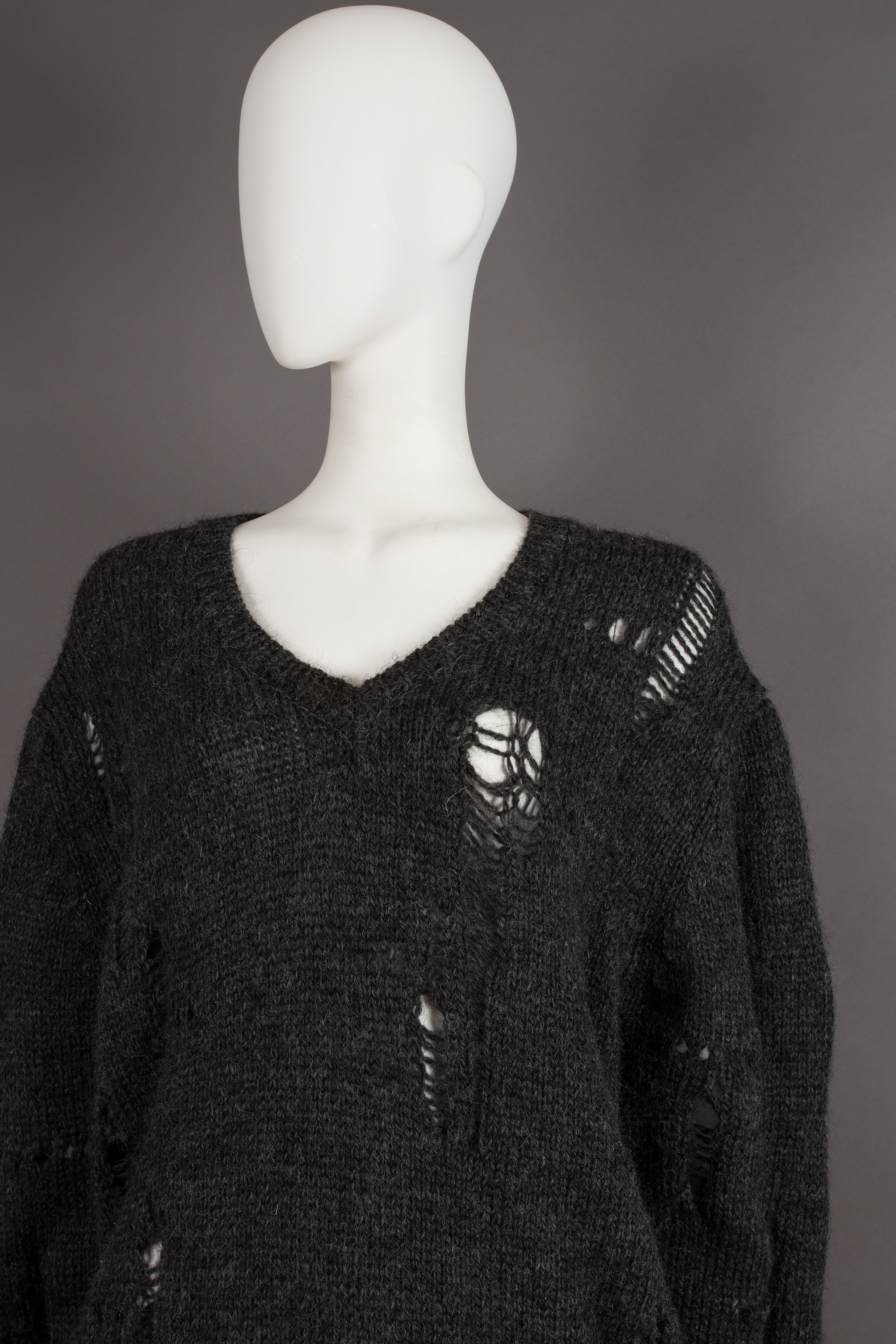 comme des garcons hole sweater