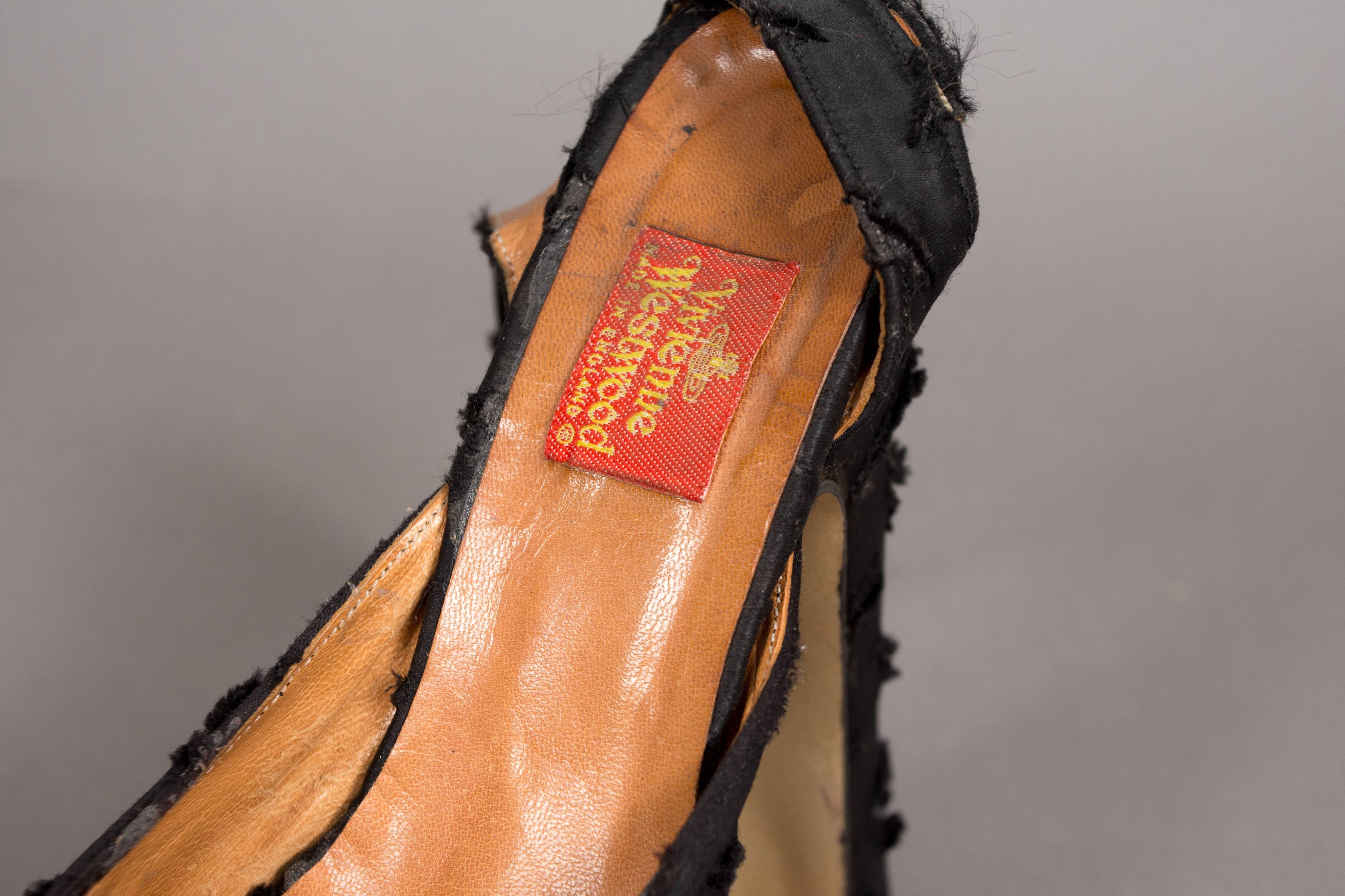 Women's Vivienne Westwood 'Cut, Slash & Pull' Open Toe High Sole Platforms, Circa 1991 For Sale