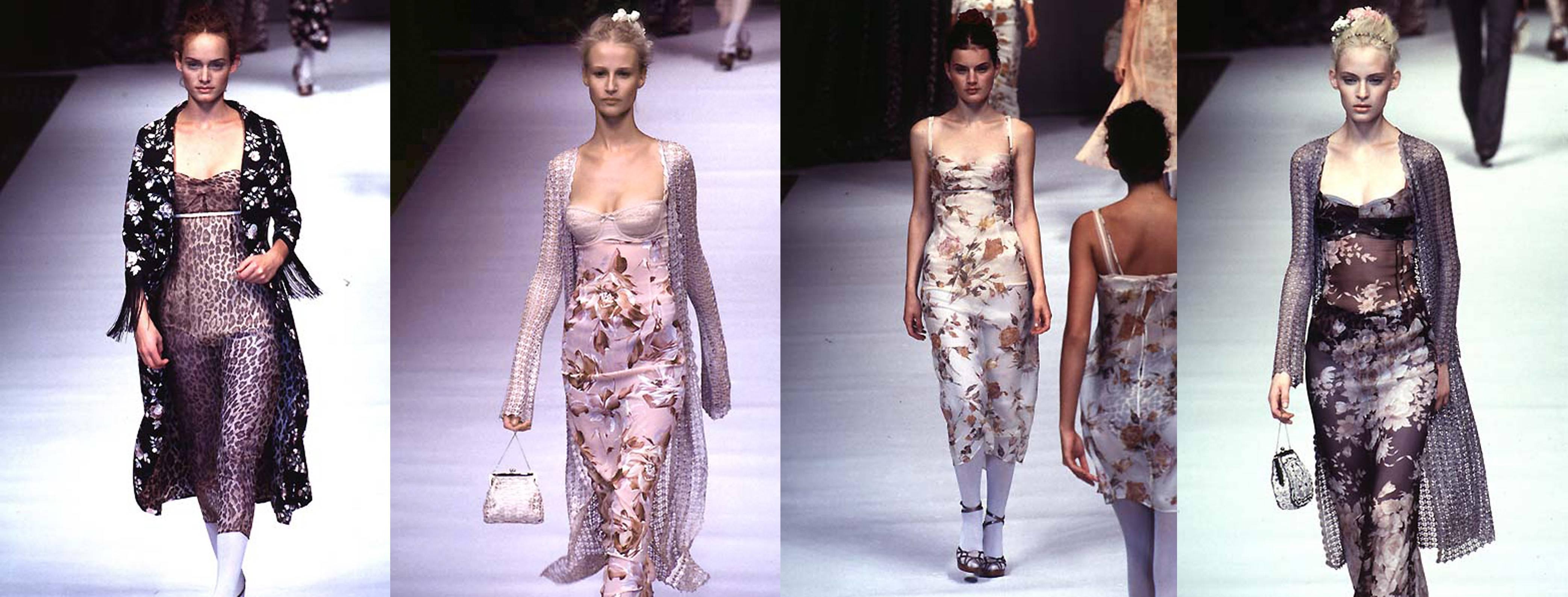 Black Dolce & Gabbana silk slip dress with internal bra, circa 1997