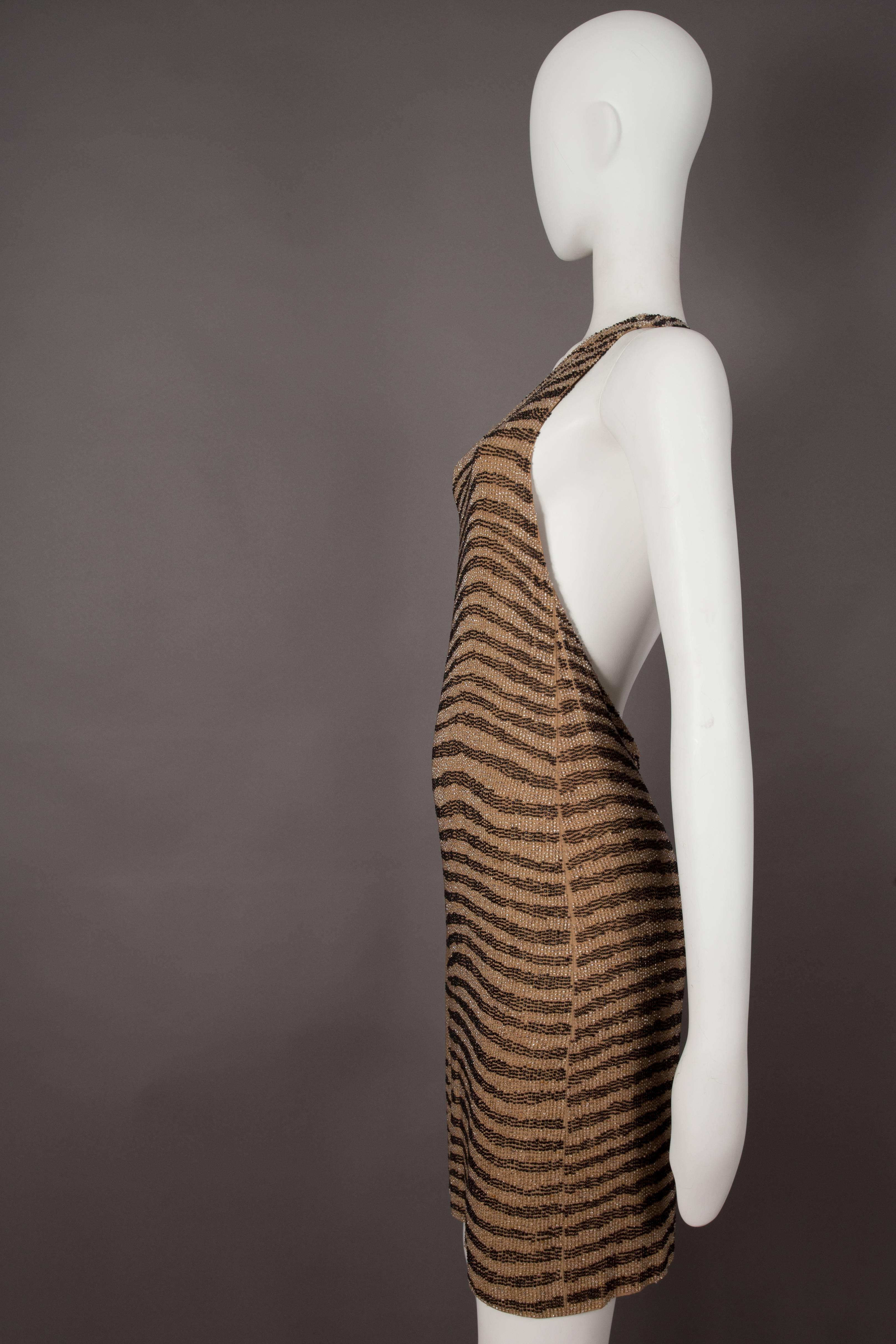 Gucci by Tom Ford beaded evening dress with cut out, circa 2000 In Excellent Condition In London, GB