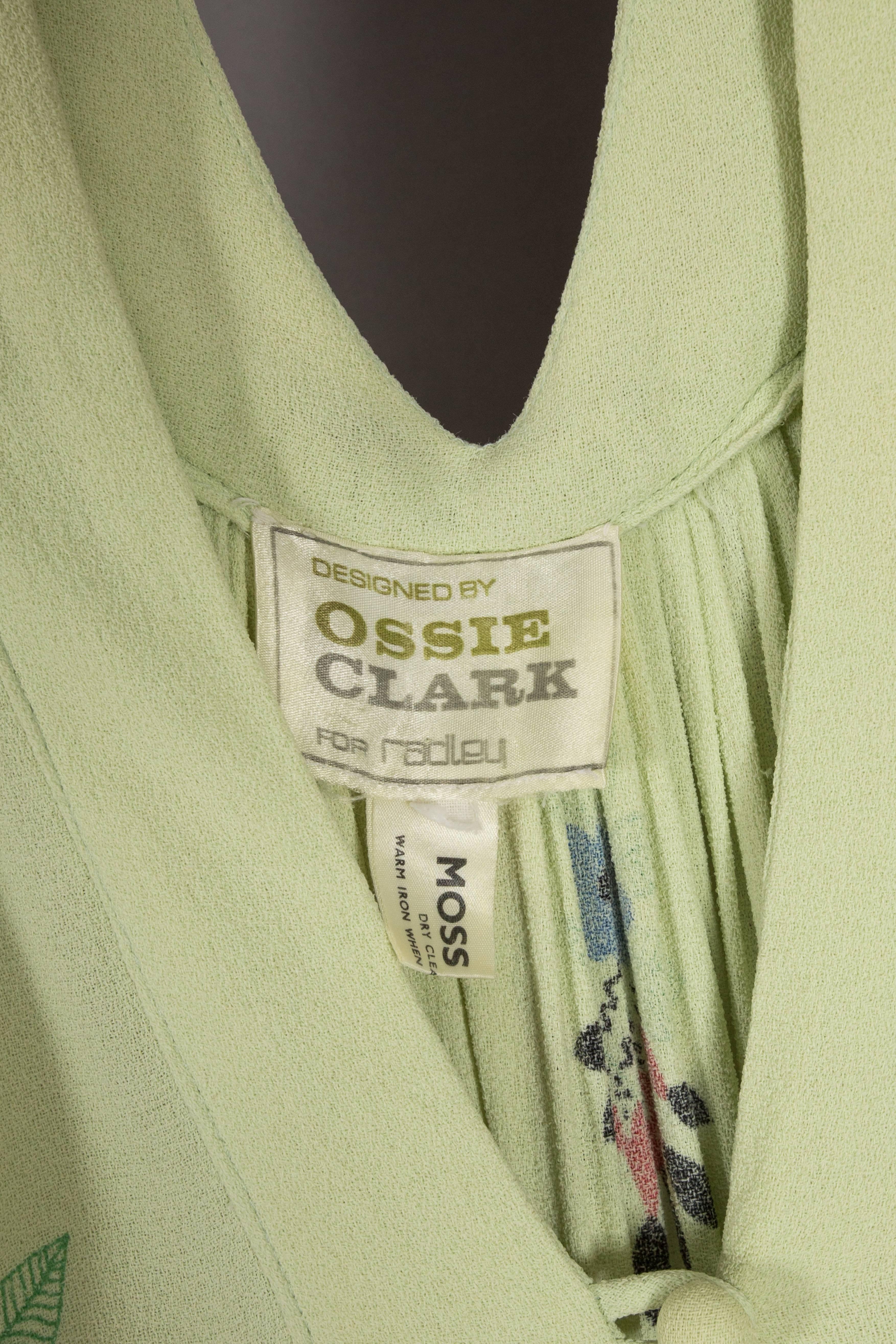 Ossie Clark moss crepe maxi dress with Celia Birtwell print, circa 1970s 5