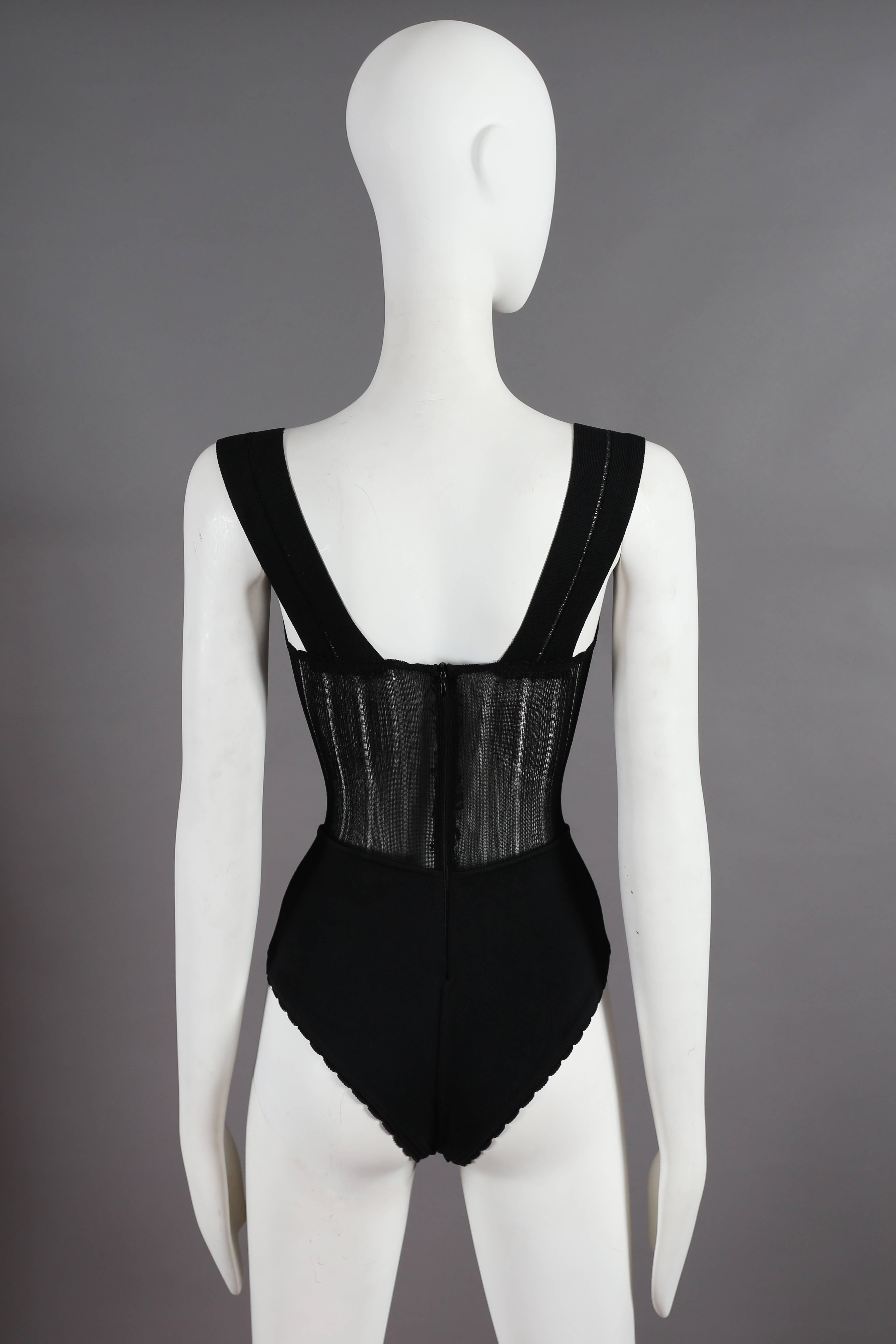 Alaia black knitted body, circa 1992 In Good Condition In London, GB
