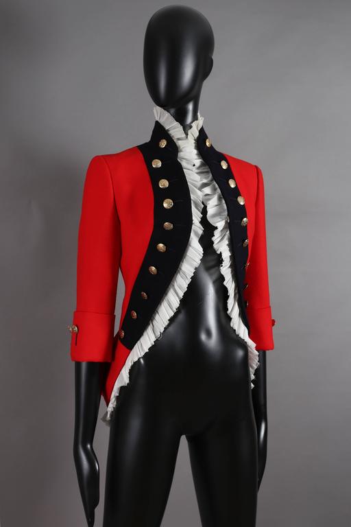 Alexander McQueen red matador style jacket, circa 2008 at 1stDibs