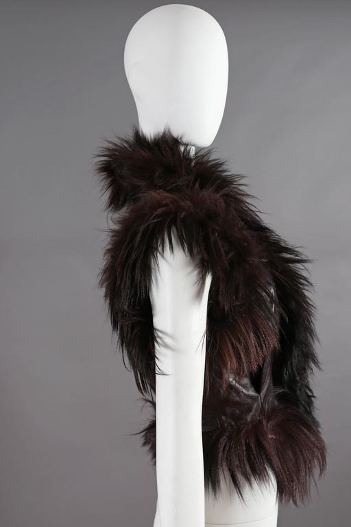 Alexander McQueen goat hair and leather gillet jacket, circa 2000 For Sale at 1stDibs goat