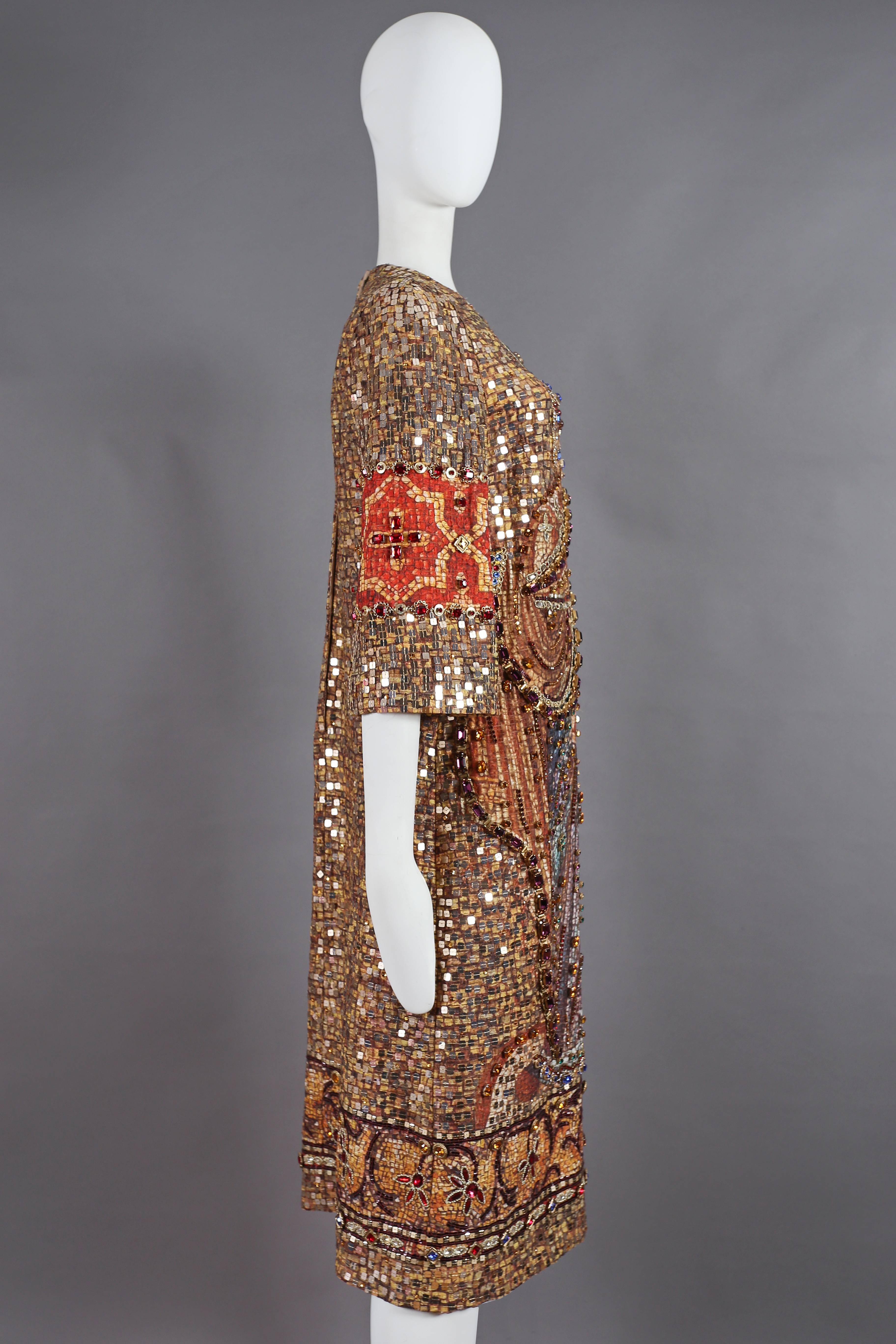 Women's Dolce & Gabbana mosaic embellished shift dress, circa 2013